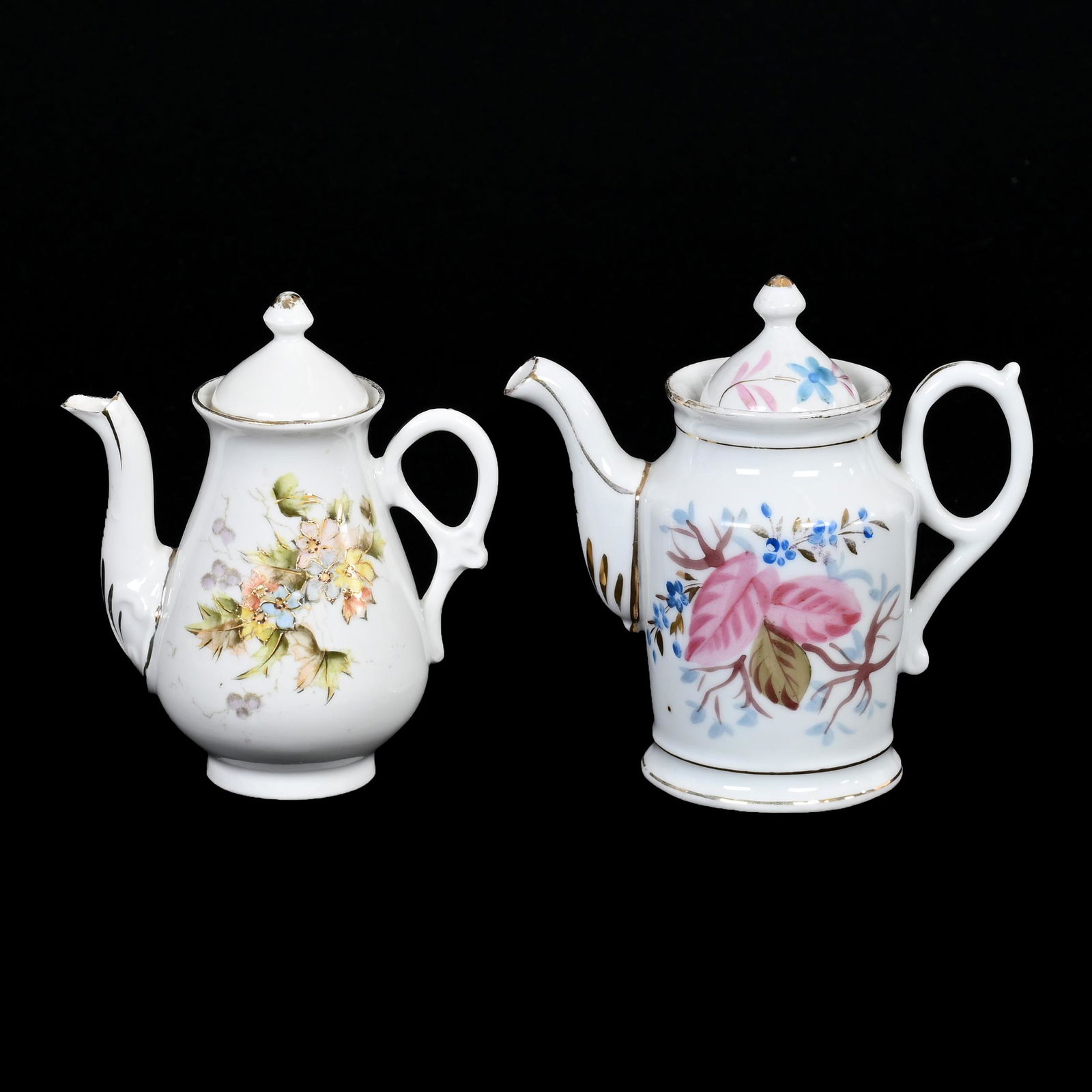 (2) Child's Tea Pots, Unmarked Prussia Style (1 of 4)