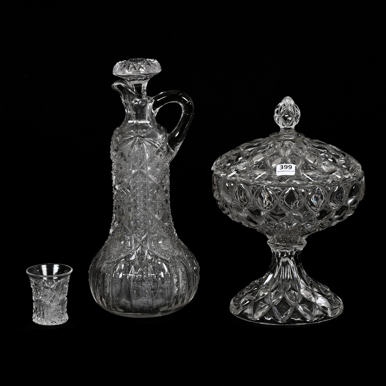 (3) Clear Pattern Glass Items (1 of 8)