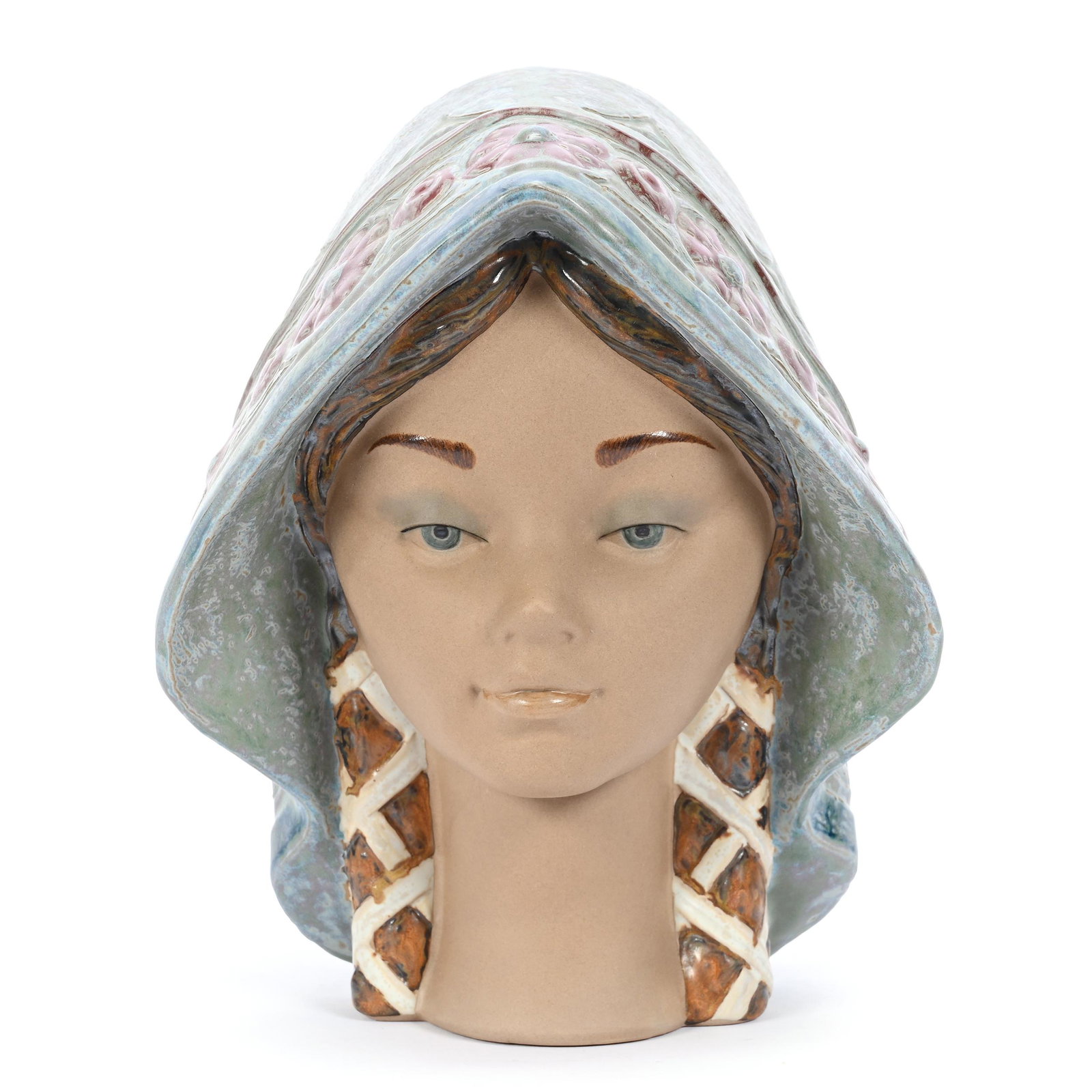 Bust, Girl's Head Marked Lladro Titled "Senorita" (1 of 3)