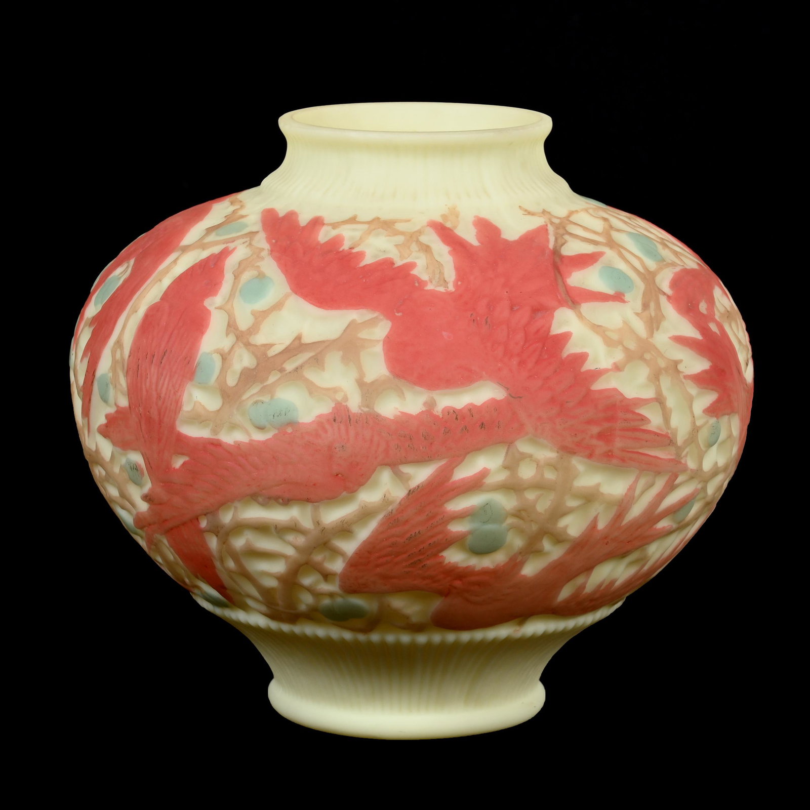 Vase, Unmarked Phoenix/Consolidated, Cockatoo (1 of 3)