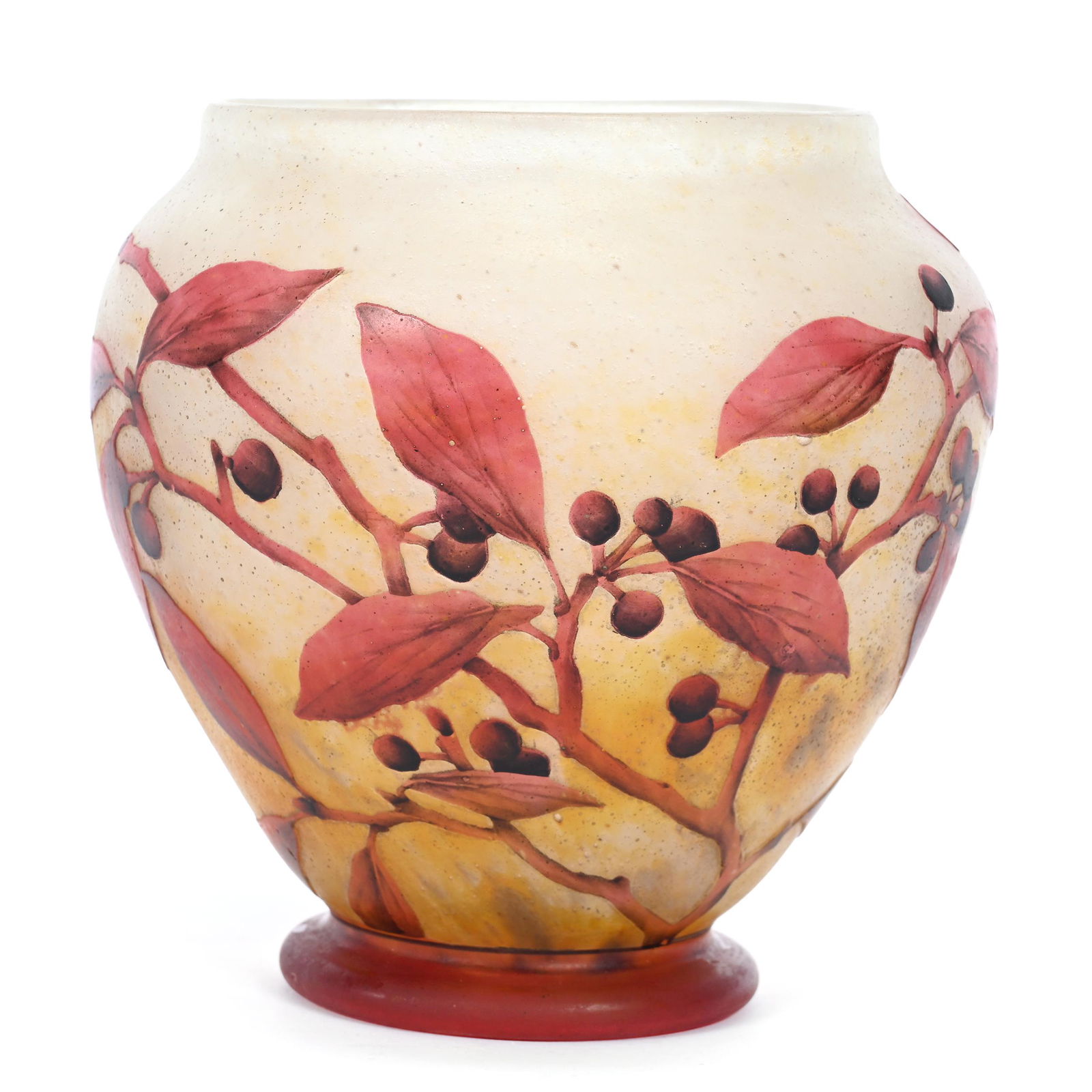 Vase Signed Daum Nancy French Cameo Art Glass (1 of 4)