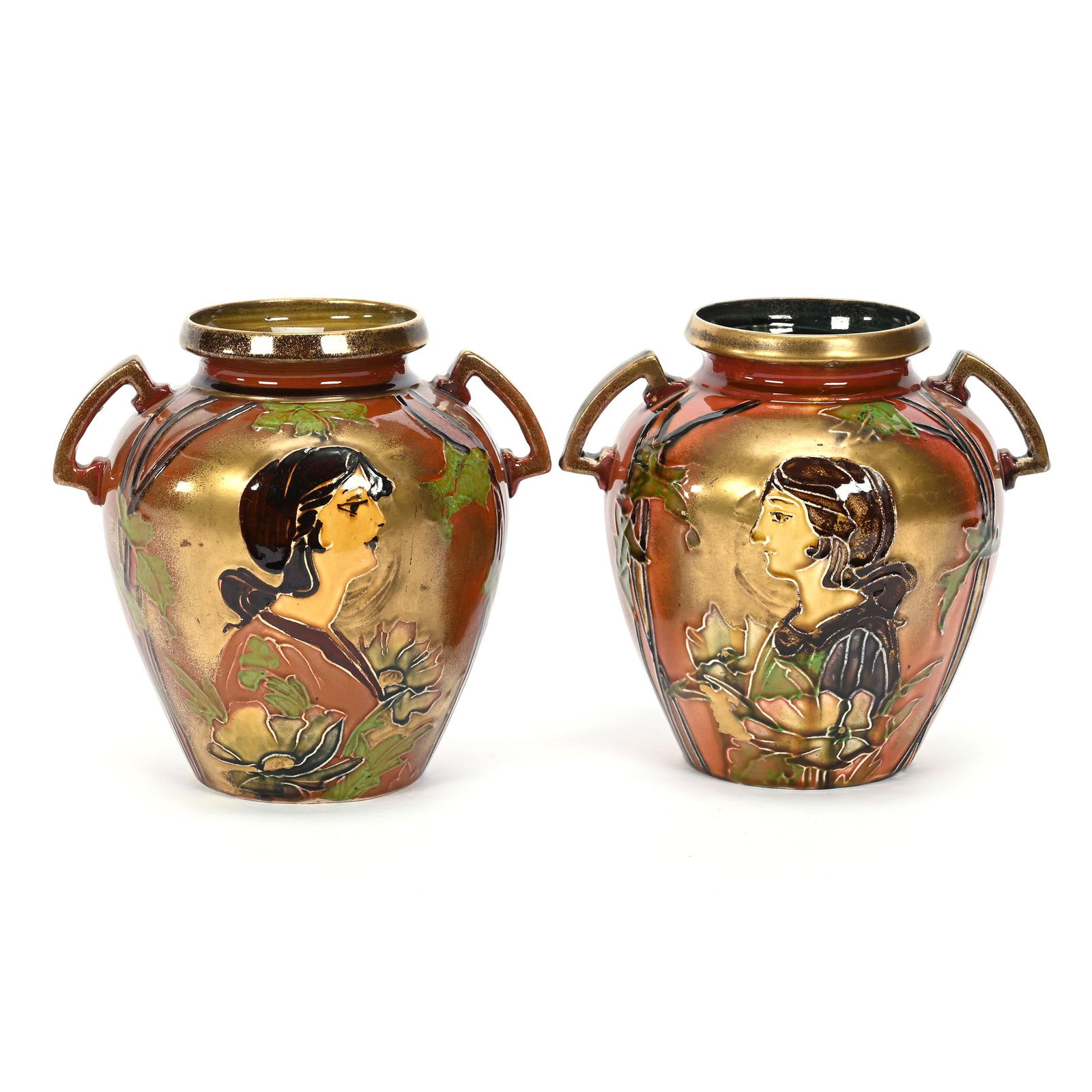 Pair Vases Marked Thomas Forester & Son England (1 of 3)