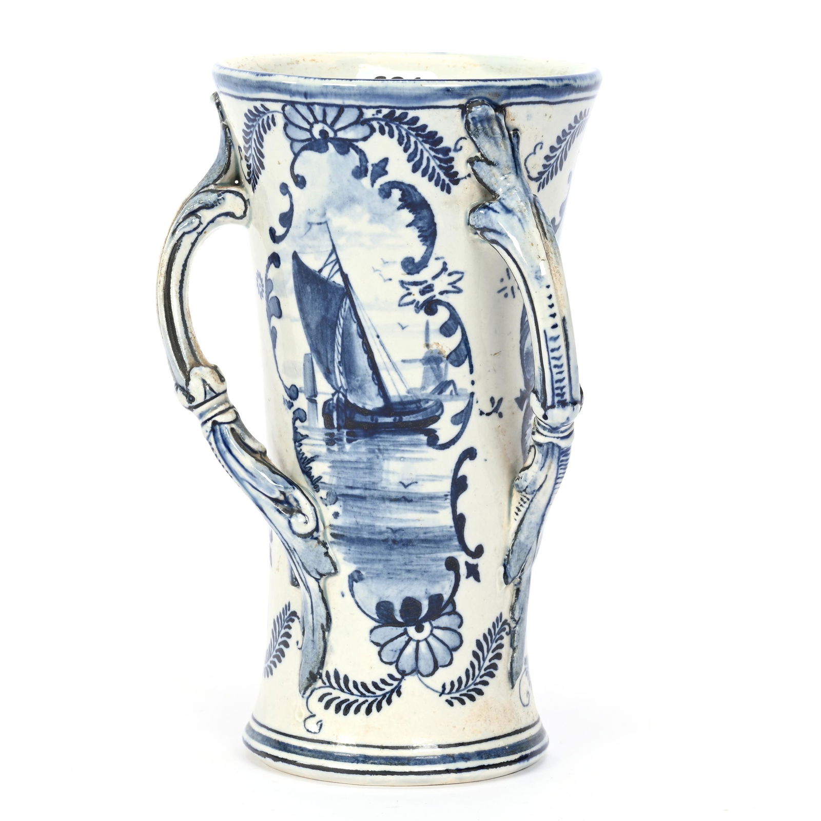Vase Marked Royal Bonn Delft, Three Handles (1 of 3)