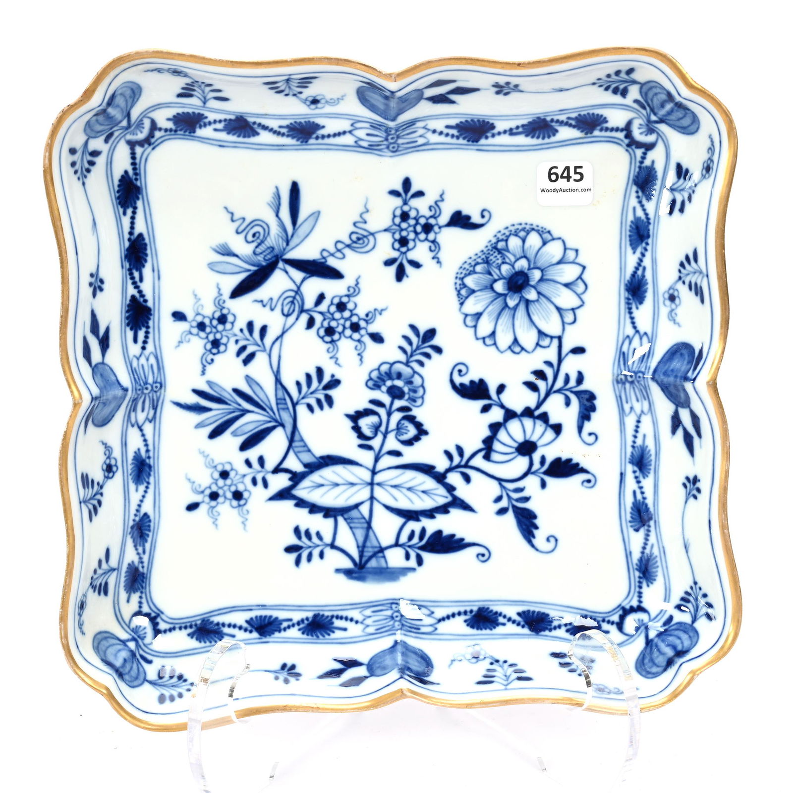 Square Bowl, Meissen Blue Crossed Sword Mark (1 of 2)