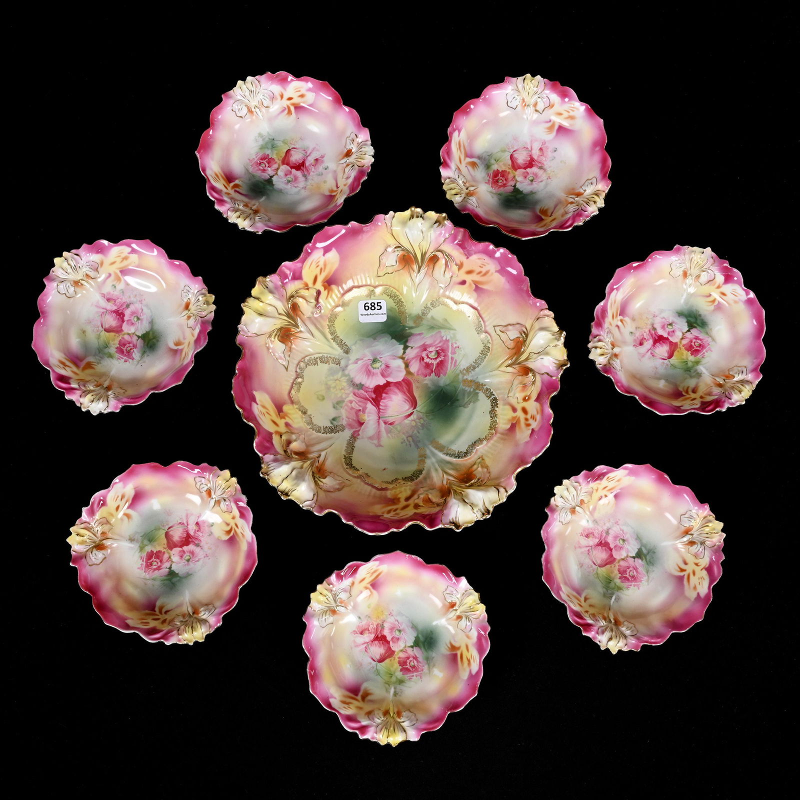 Berry Set Marked R.S. Prussia, Iris Mold (1 of 2)