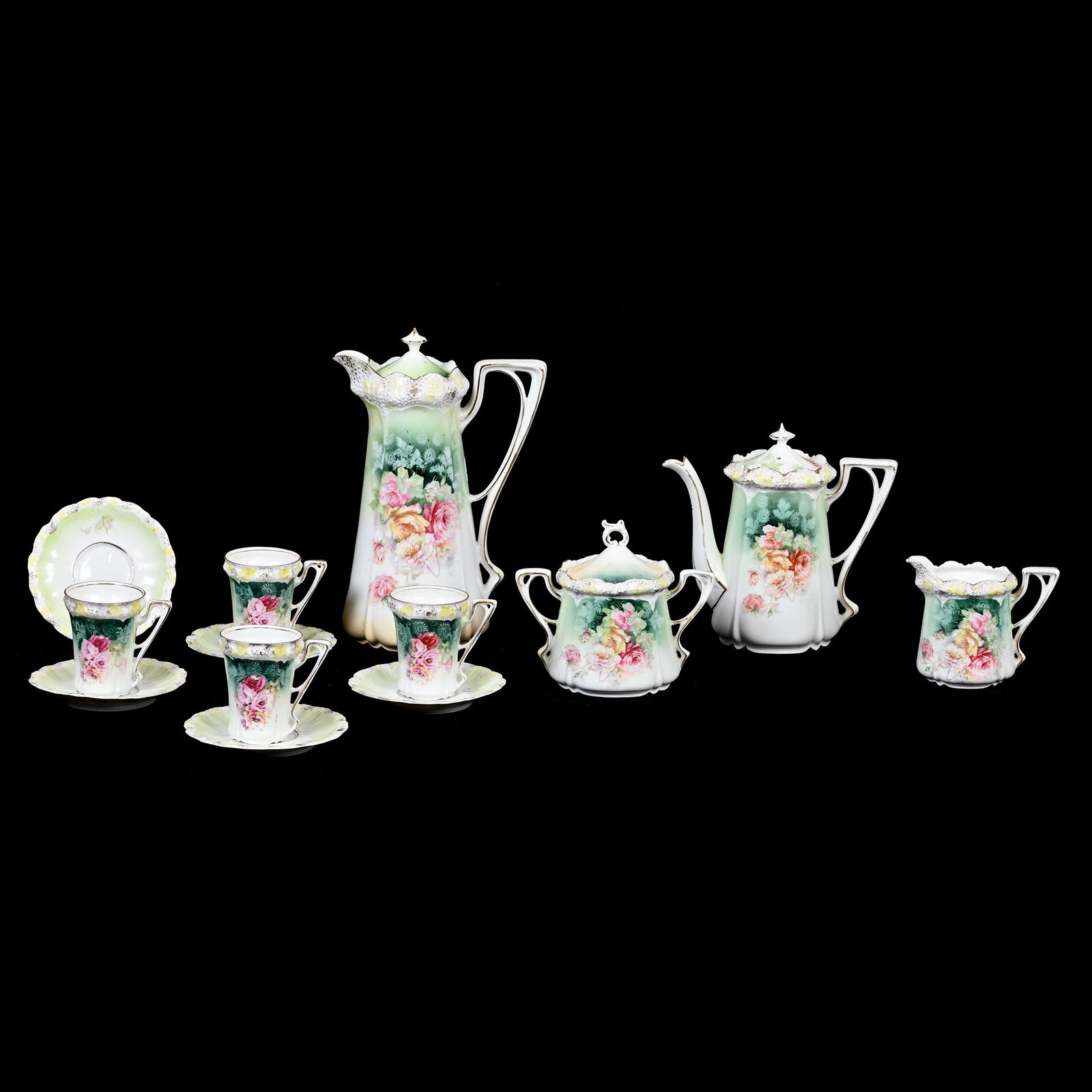 Chocolate Set & Tea Set Marked R.S. Prussia (1 of 3)