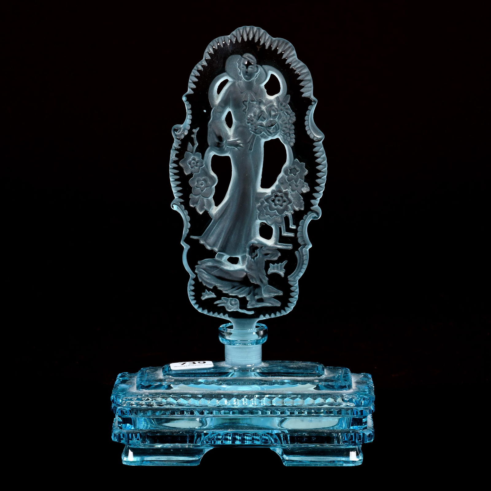 Perfume Bottle, Bohemian Glass Marked J. Pesnicak (1 of 4)