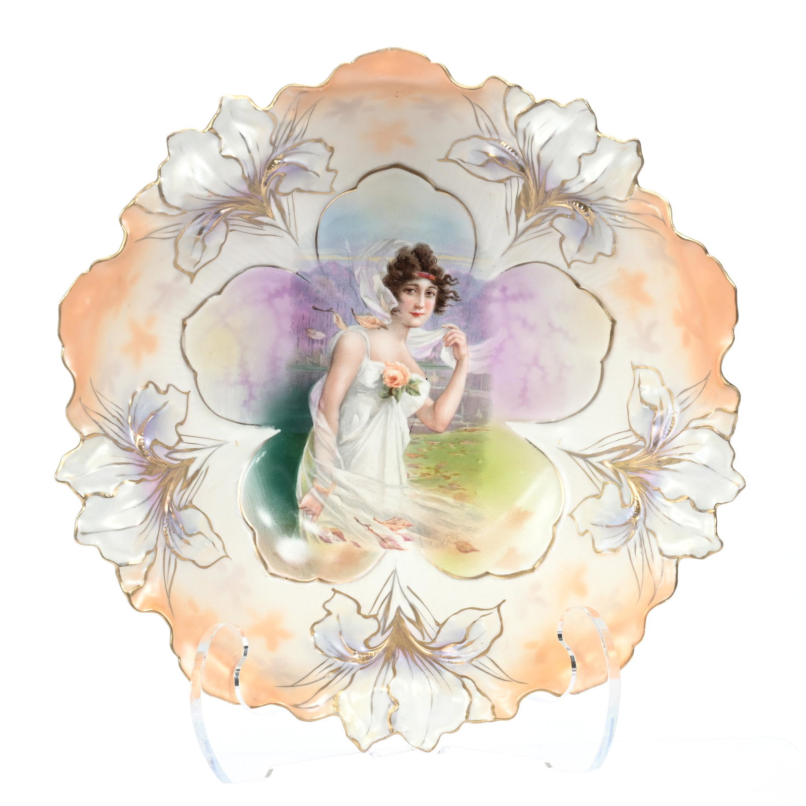 Bowl Marked R.S. Prussia, Fall Season, Iris Mold (1 of 2)