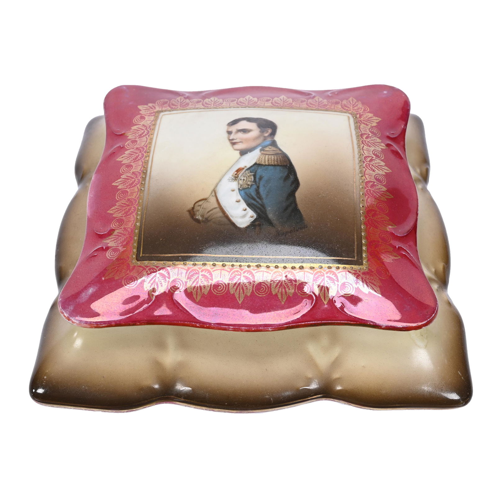 Covered Box Marked R.S. Suhl, Napoleon Portrait (1 of 3)