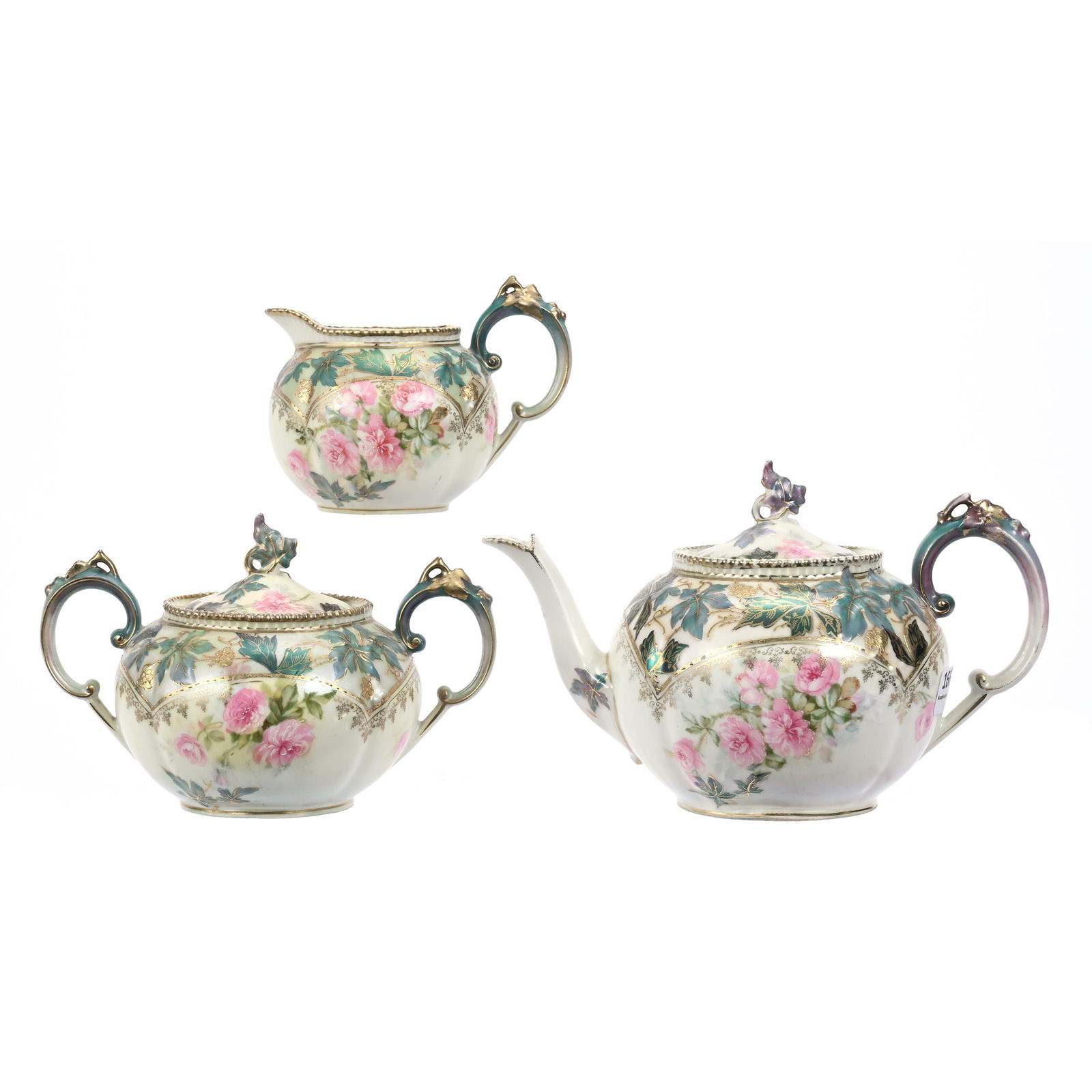 Tea Set Marked R.S. Prussia, Three Piece Set (1 of 3)