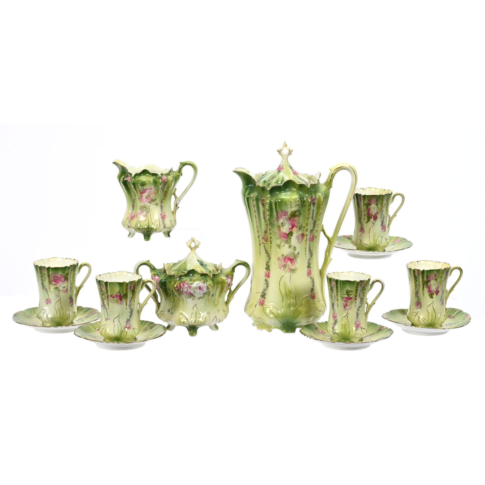 Chocolate Set, Unmarked R.S. Prussia (1 of 3)