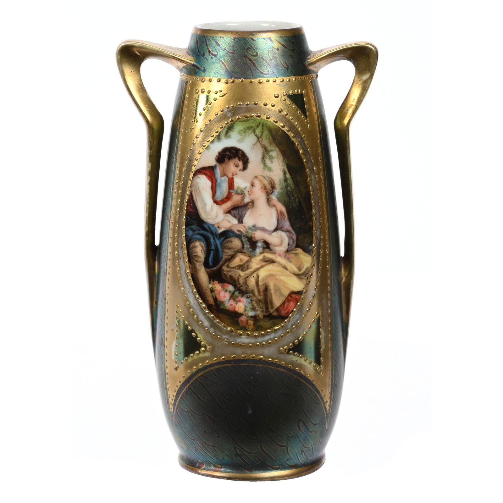 Vase Marked R.S. Suhl, "The Cage" Scenic Decor (1 of 3)