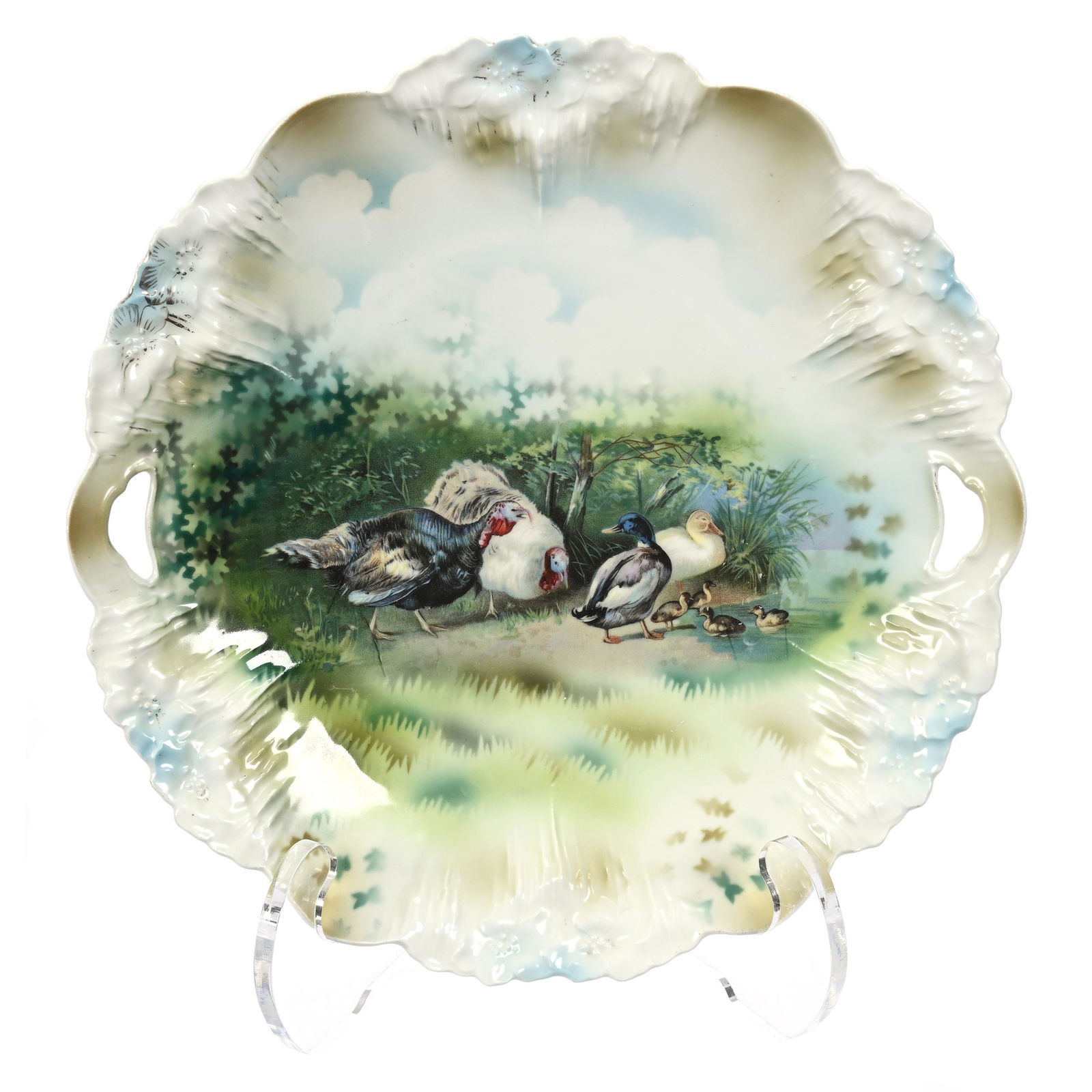 Cake Plate Marked Wheelock Prussia Auction