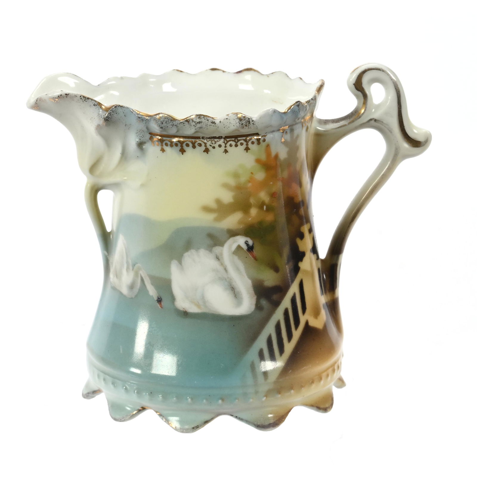 Creamer Marked R.S. Prussia, Swan & Terrace Decor (1 of 5)