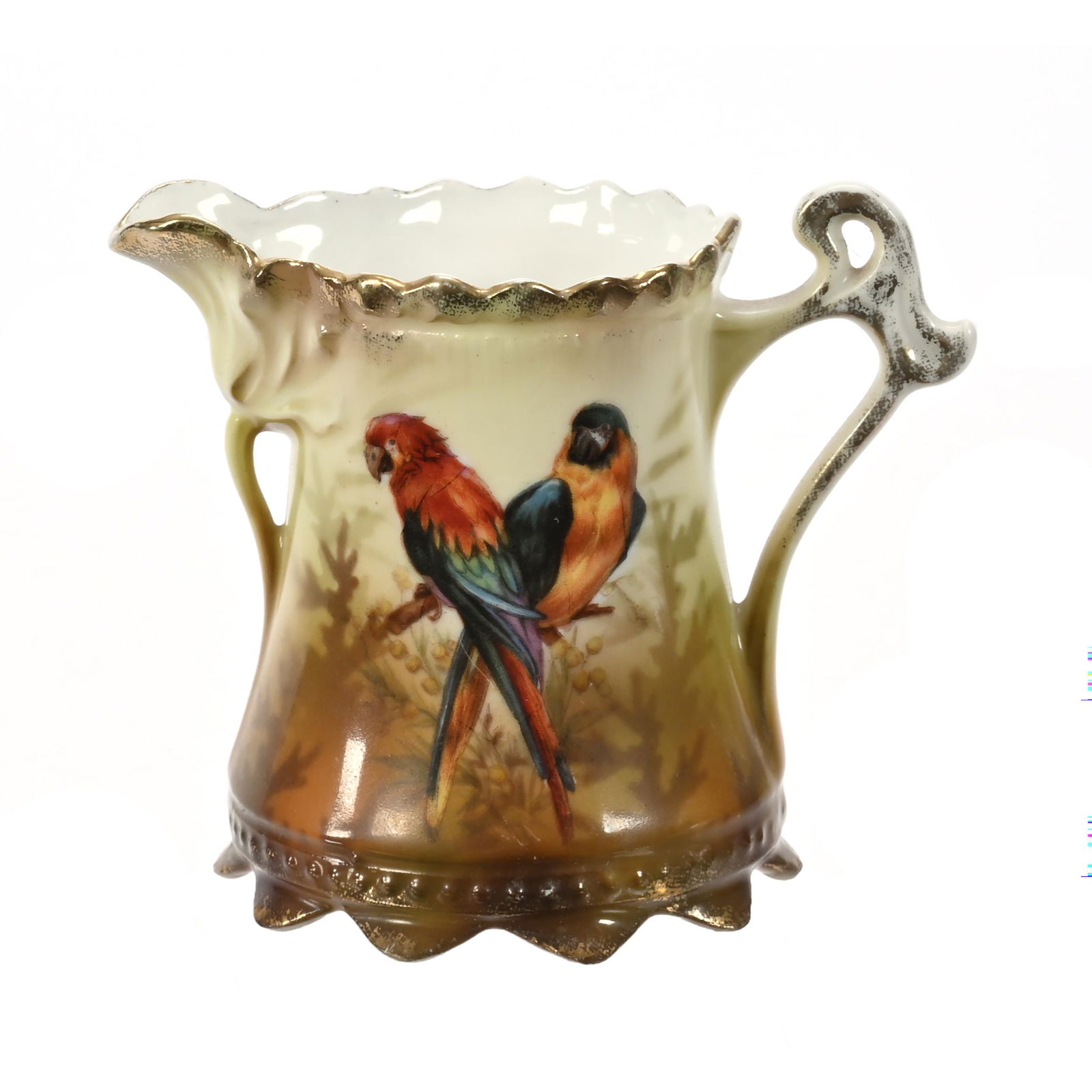 Creamer Marked R.S. Prussia, Parrots Scene (1 of 3)