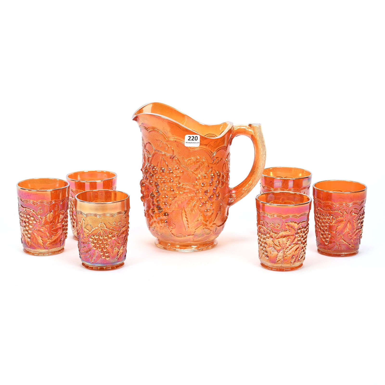 Water Set, Carnival Glass, Imperial Grape, Marigold (1 of 3)