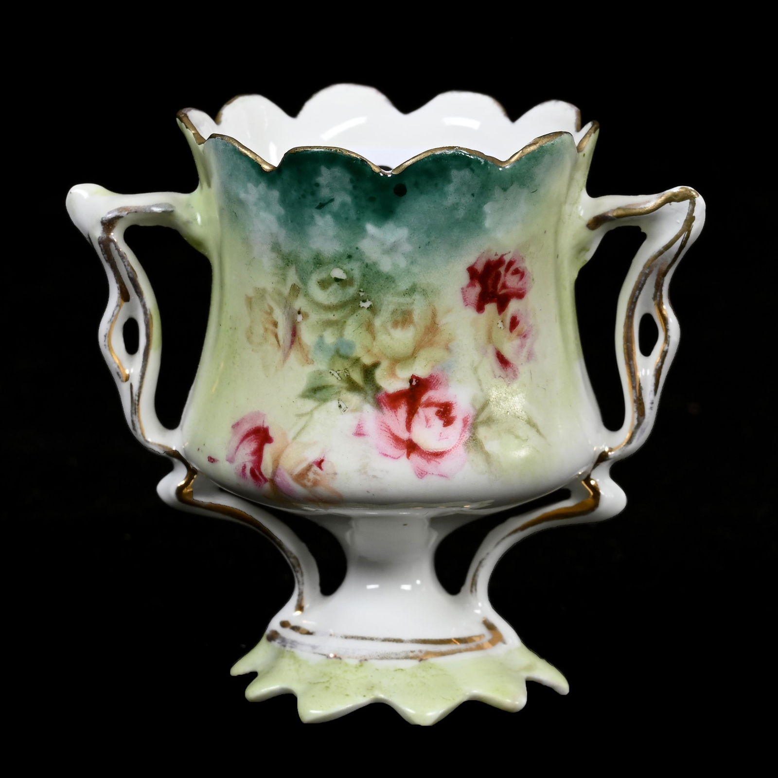 Toothpick Holder, Pedestal, Unmarked R.S. Prussia (1 of 3)