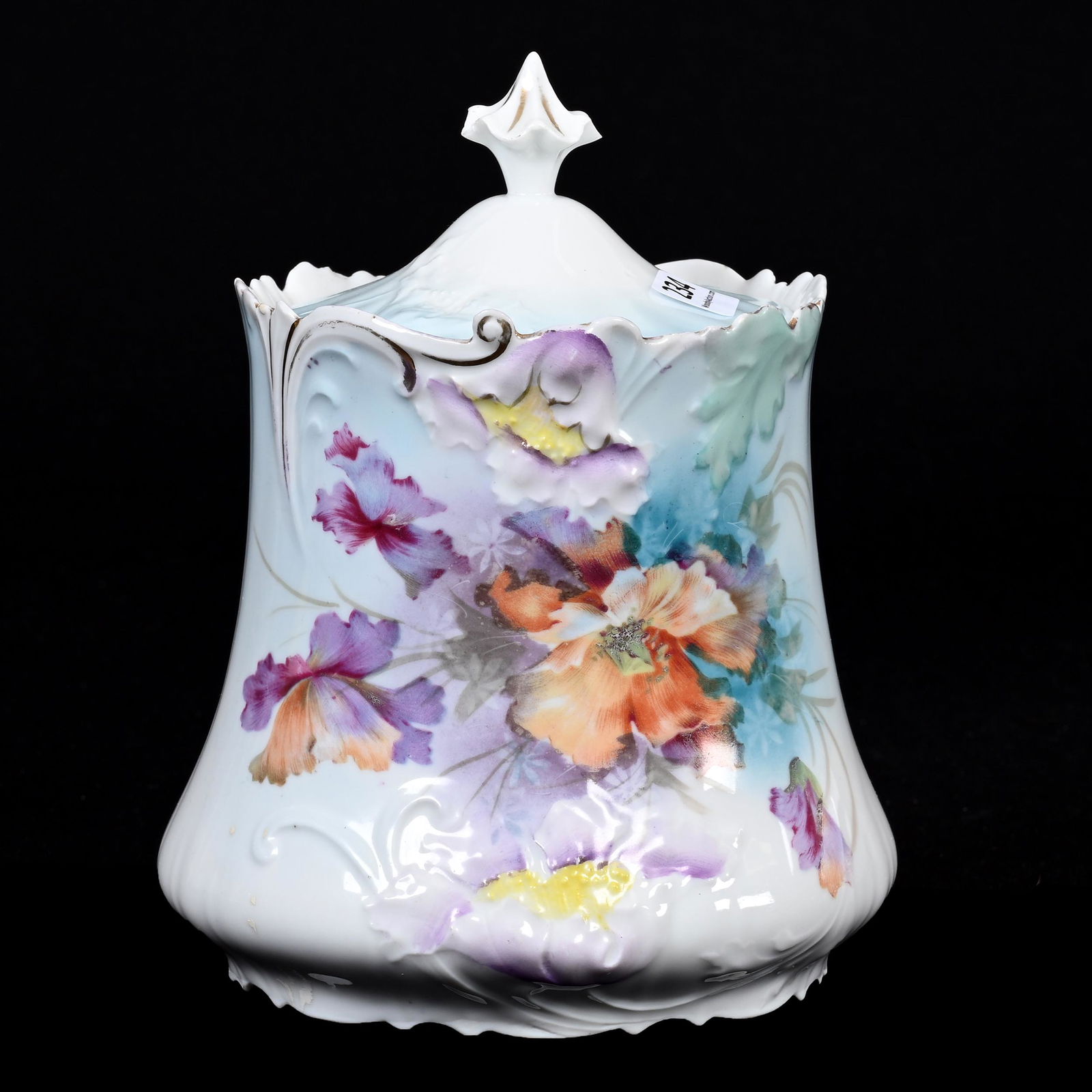 Biscuit Jar, R.S. Steeple Mark, Poppy Mold (1 of 5)
