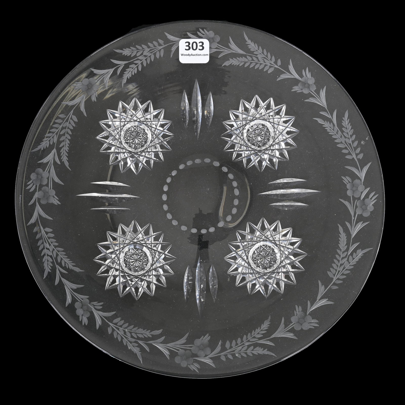 Plate, American Brilliant Cut Glass, Signed Sinclaire (1 of 2)