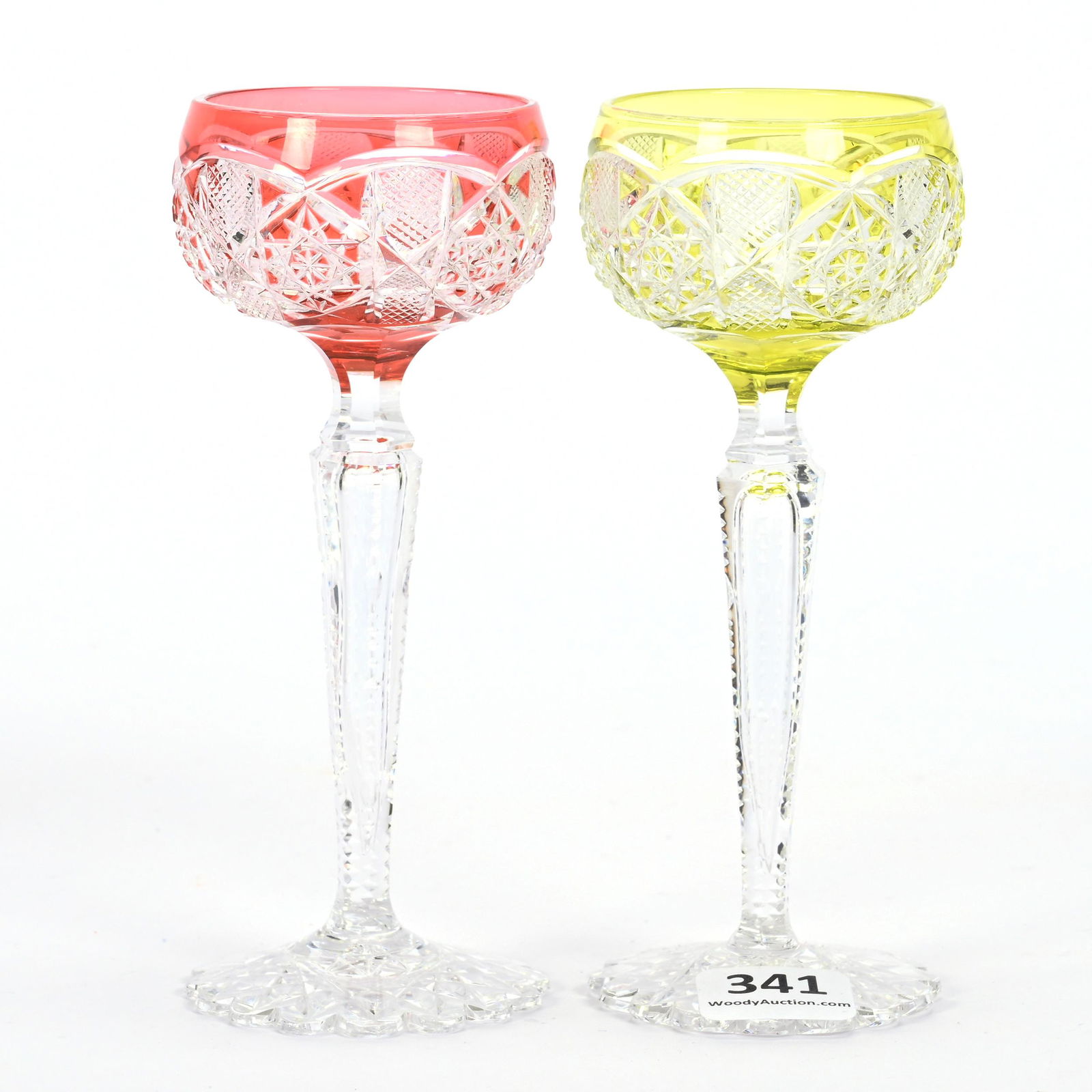 Pair Cordial Stems, BPCG, Color Cut To Clear (1 of 3)