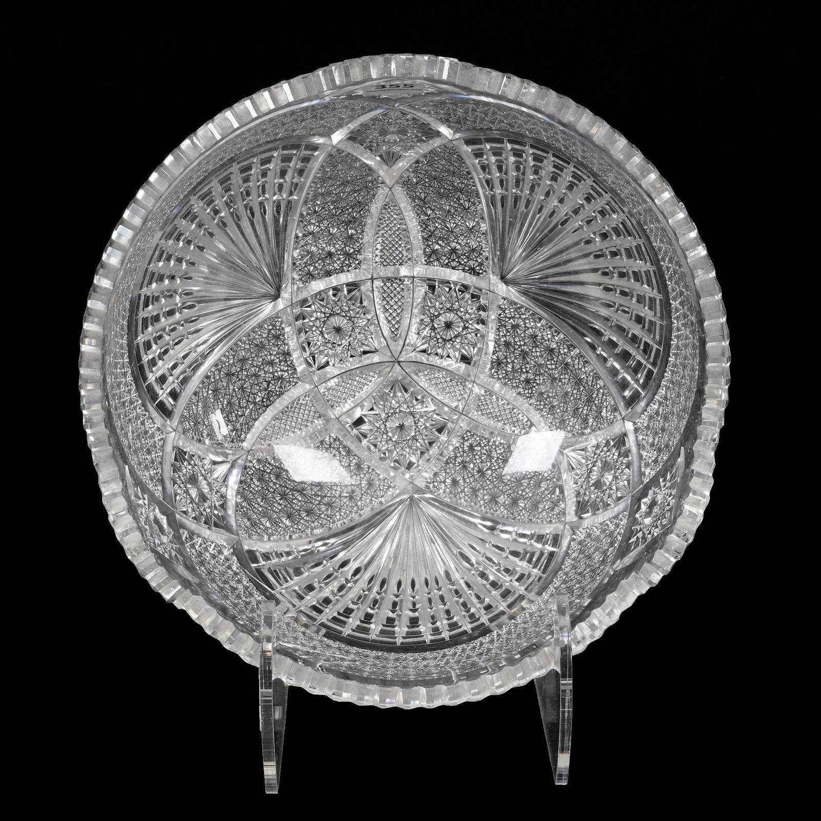 Bowl, Cut Glass, Signed Pepi Hermann, Dated 1989 (1 of 3)