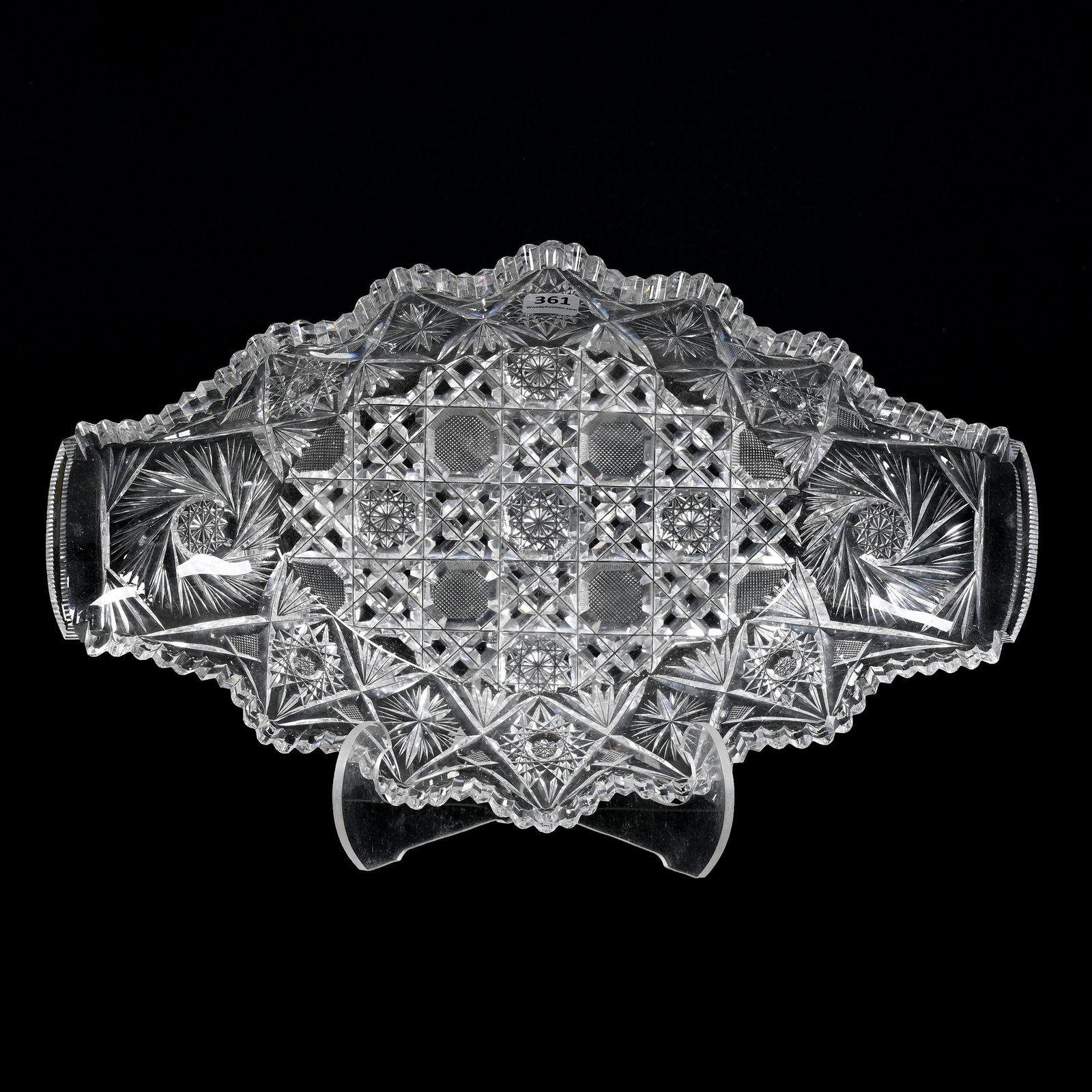 Ice Cream Tray, Fish Tail, American Brilliant Cut Glass (1 of 3)