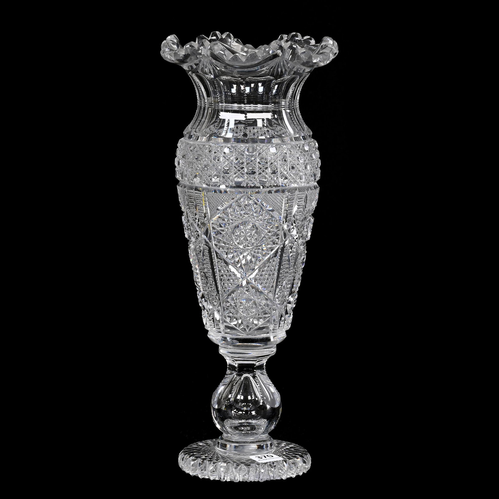 Pedestal Vase, American Brilliant Cut Glass (1 of 3)