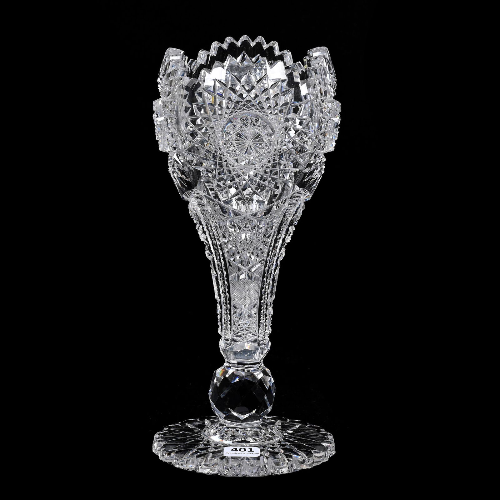 Chalice Vase, American Brilliant Cut Glass (1 of 3)