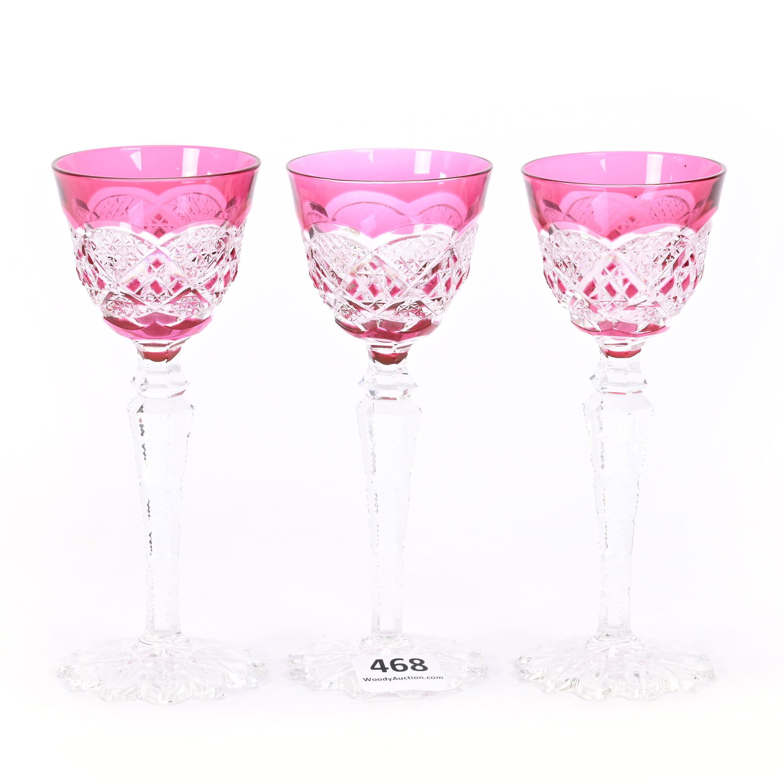 (3) Cordial Stems, BPCG, Cranberry Cut To Clear (1 of 3)