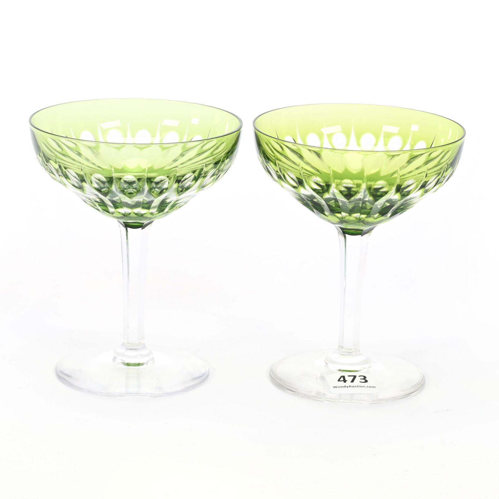 (2) Champagne Stems, BPCG, Green Cut To Clear (1 of 3)