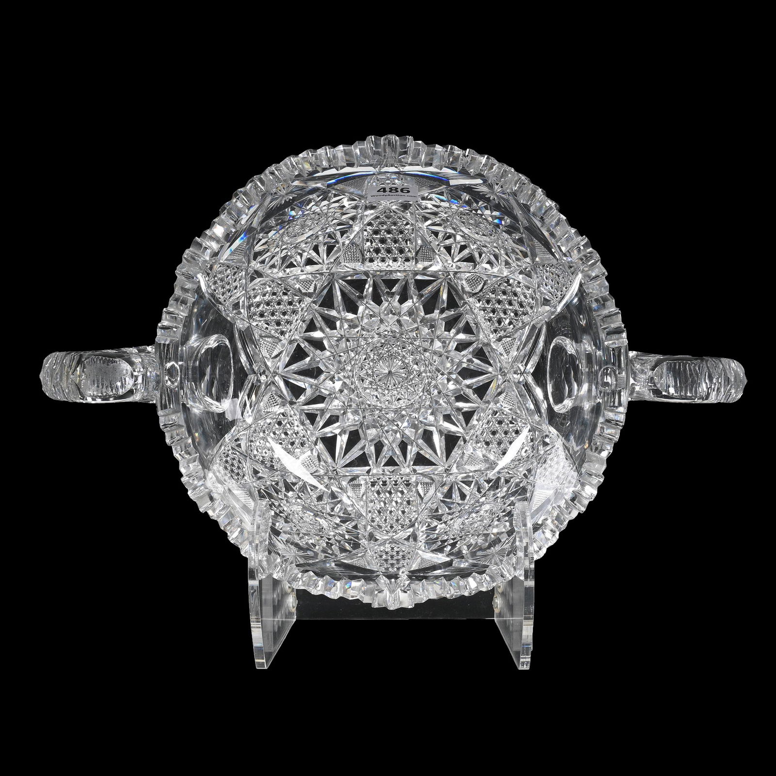 Bowl, Two Handles, American Brilliant Cut Glass (1 of 3)