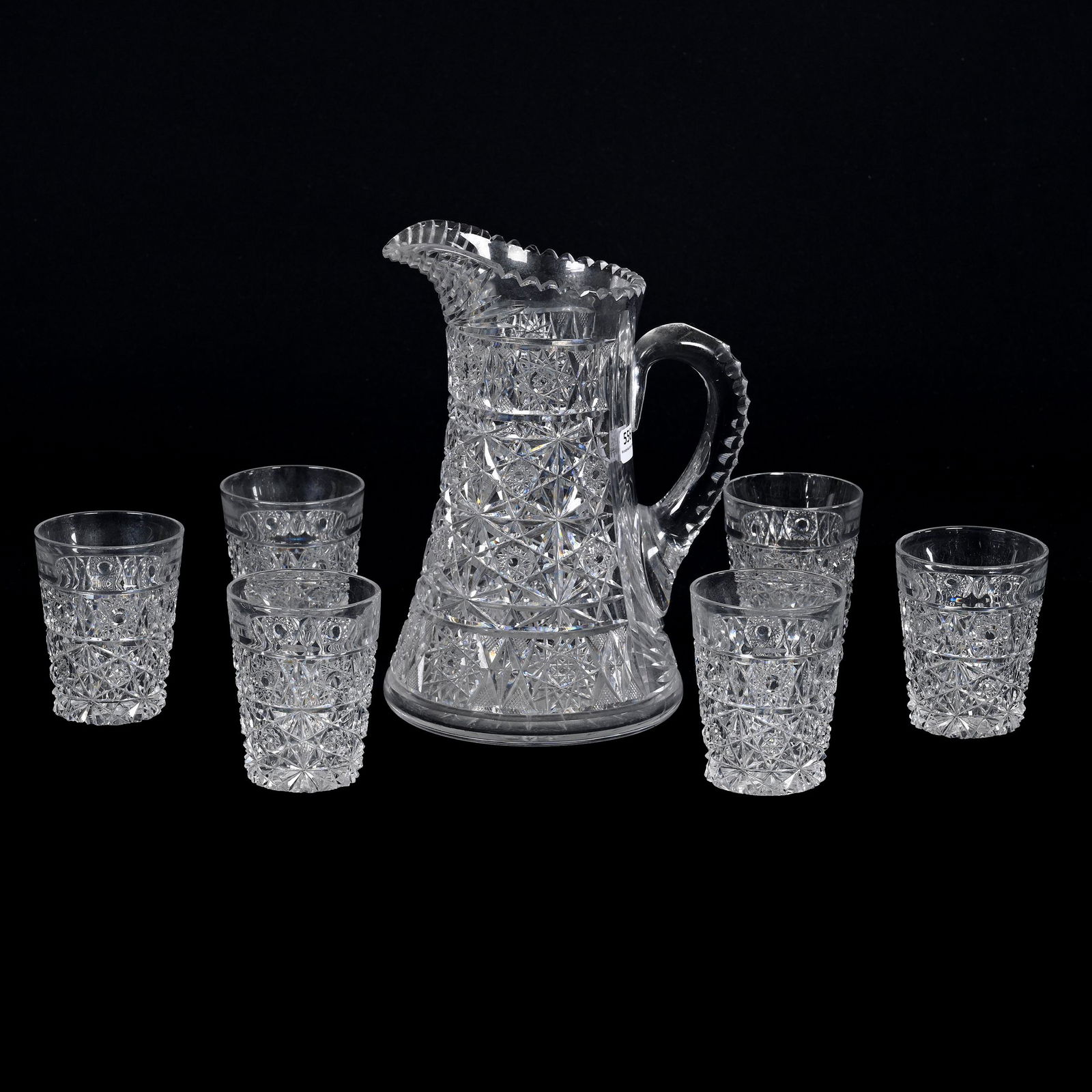 Water Set, American Brilliant Cut Glass (1 of 3)