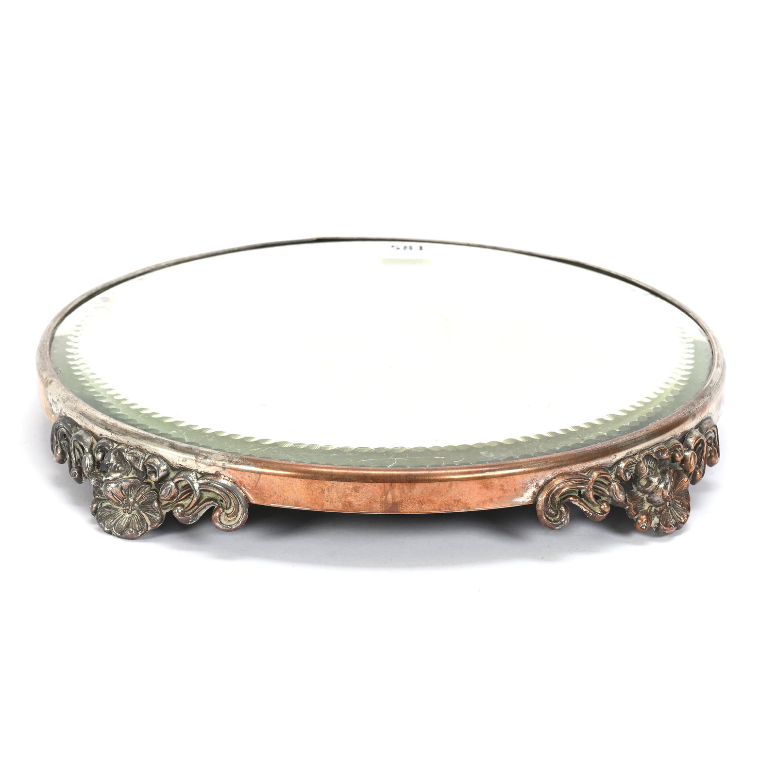 Beveled Mirror Plateau, Silverplate Frame (1 of 3)