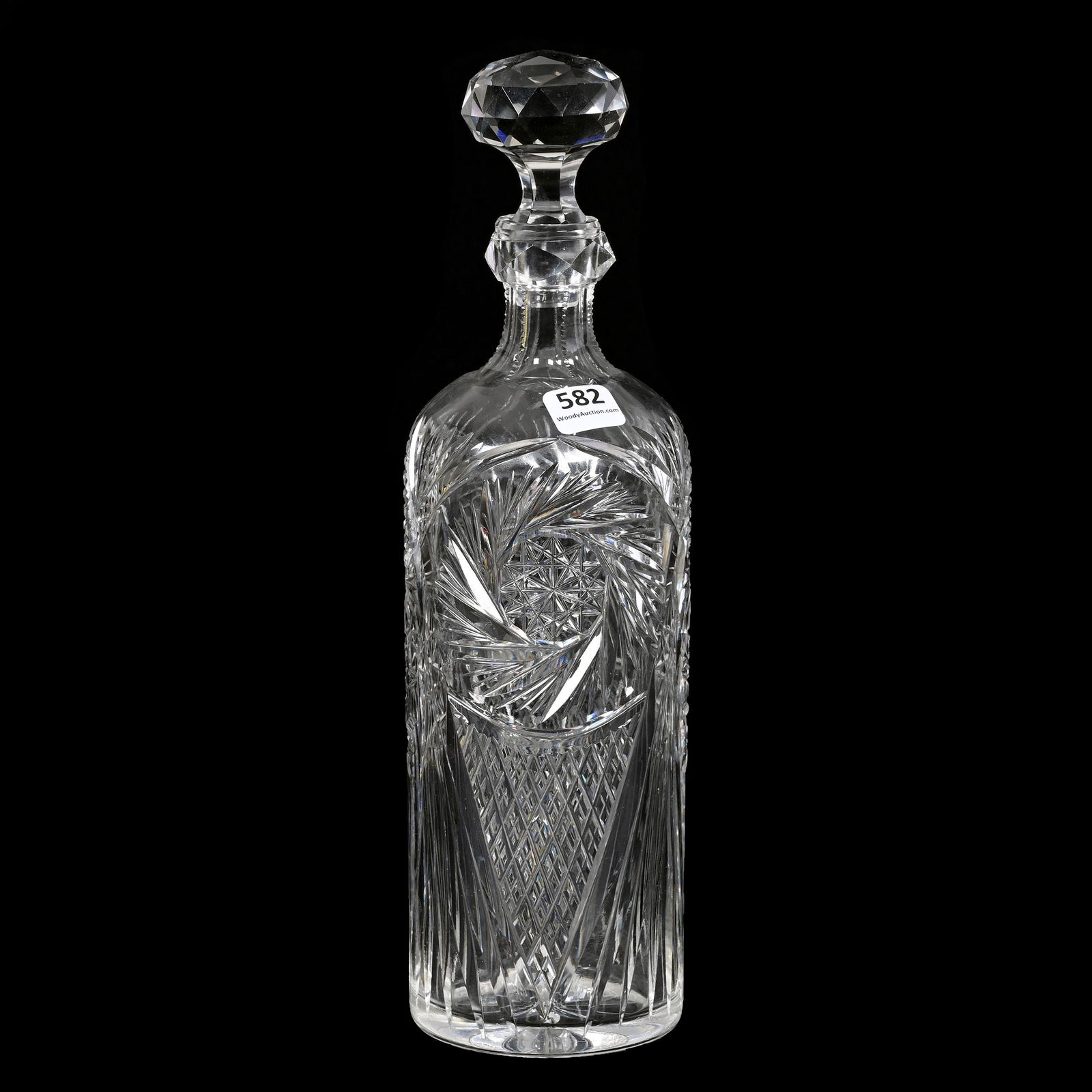 Whiskey Bottle, American Brilliant Cut Glass (1 of 3)