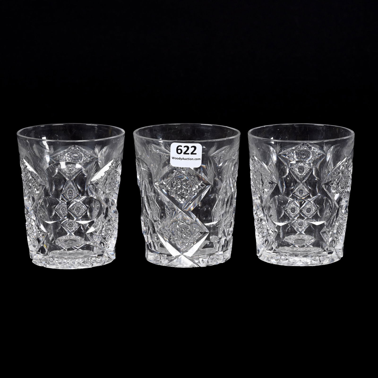 (3) Tumblers, ABCG, Signed Hawkes Queens Pattern (1 of 8)