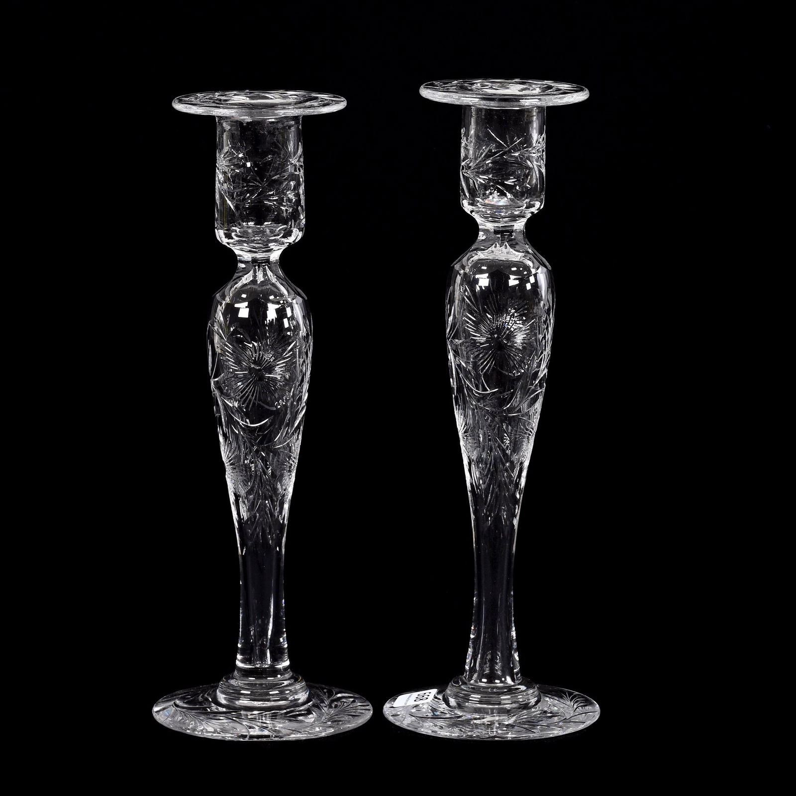 Pair Candlesticks, American Brilliant Cut Glass (1 of 3)