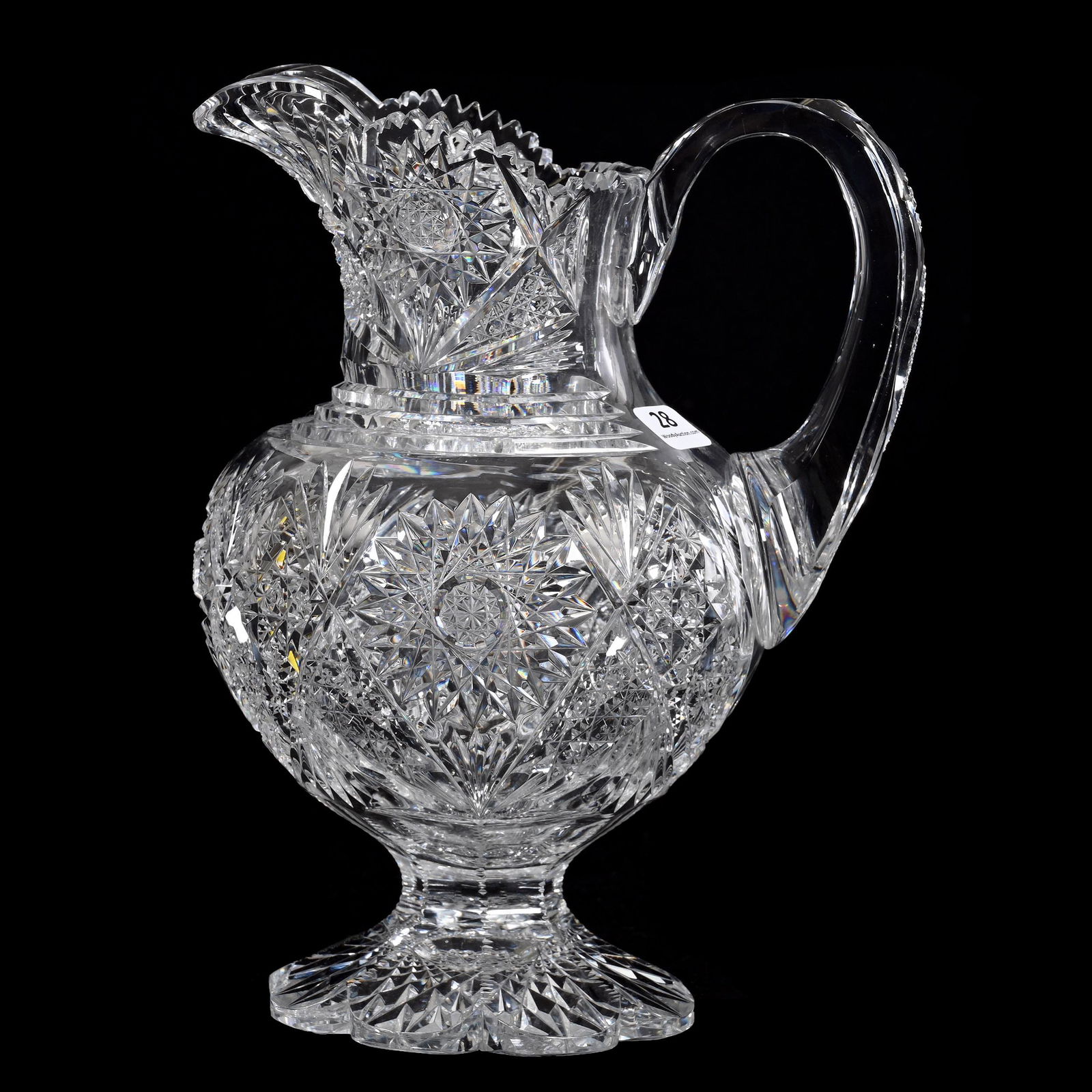 Pedestal Pitcher, ABCG, Desdemona Pattern (1 of 3)