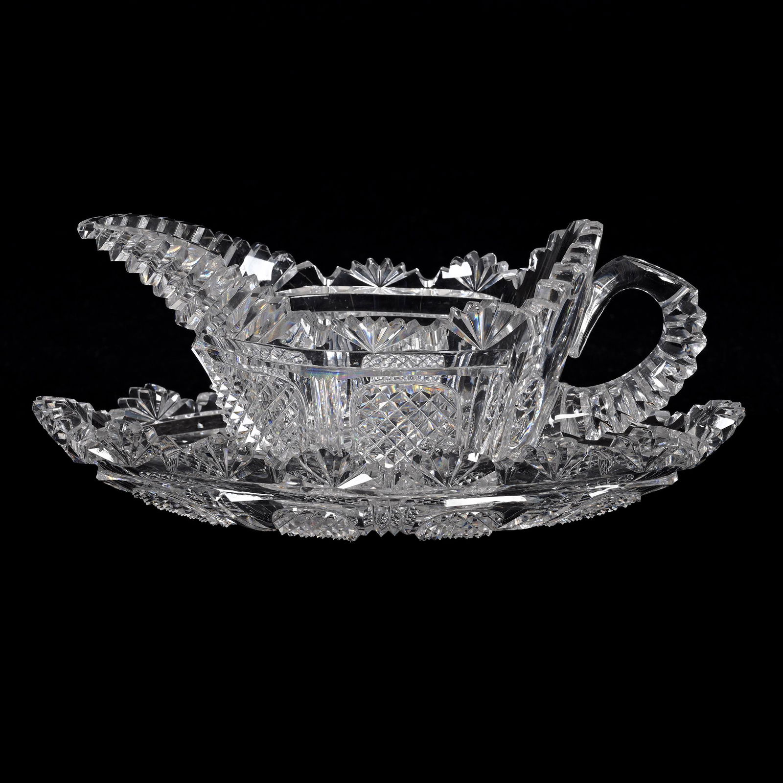 Sauce Boat/Underplate, ABCG, Old Irish Pattern (1 of 3)