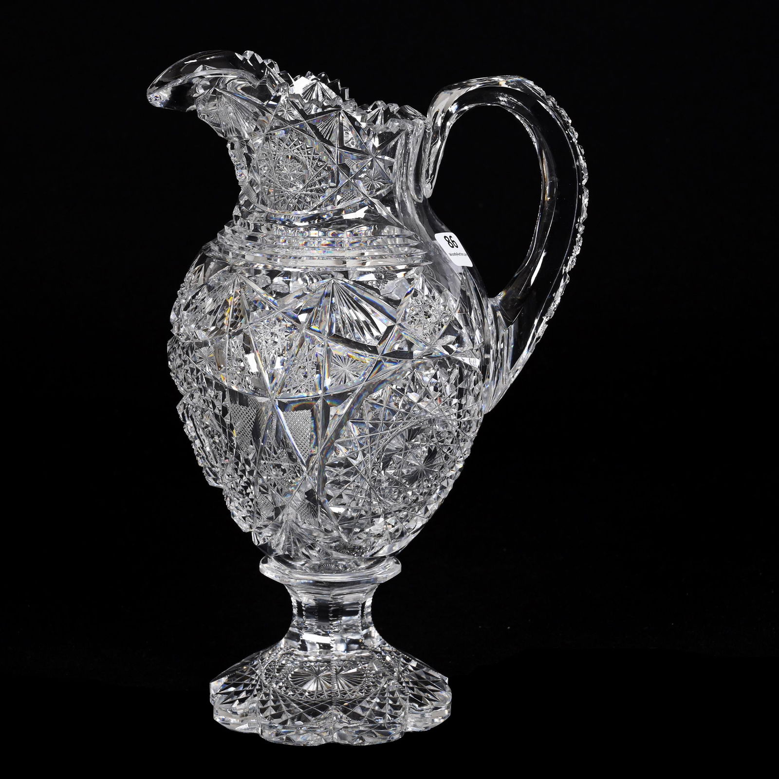 Pedestal Pitcher, ABCG, Mercedes Pattern By Clark (1 of 3)