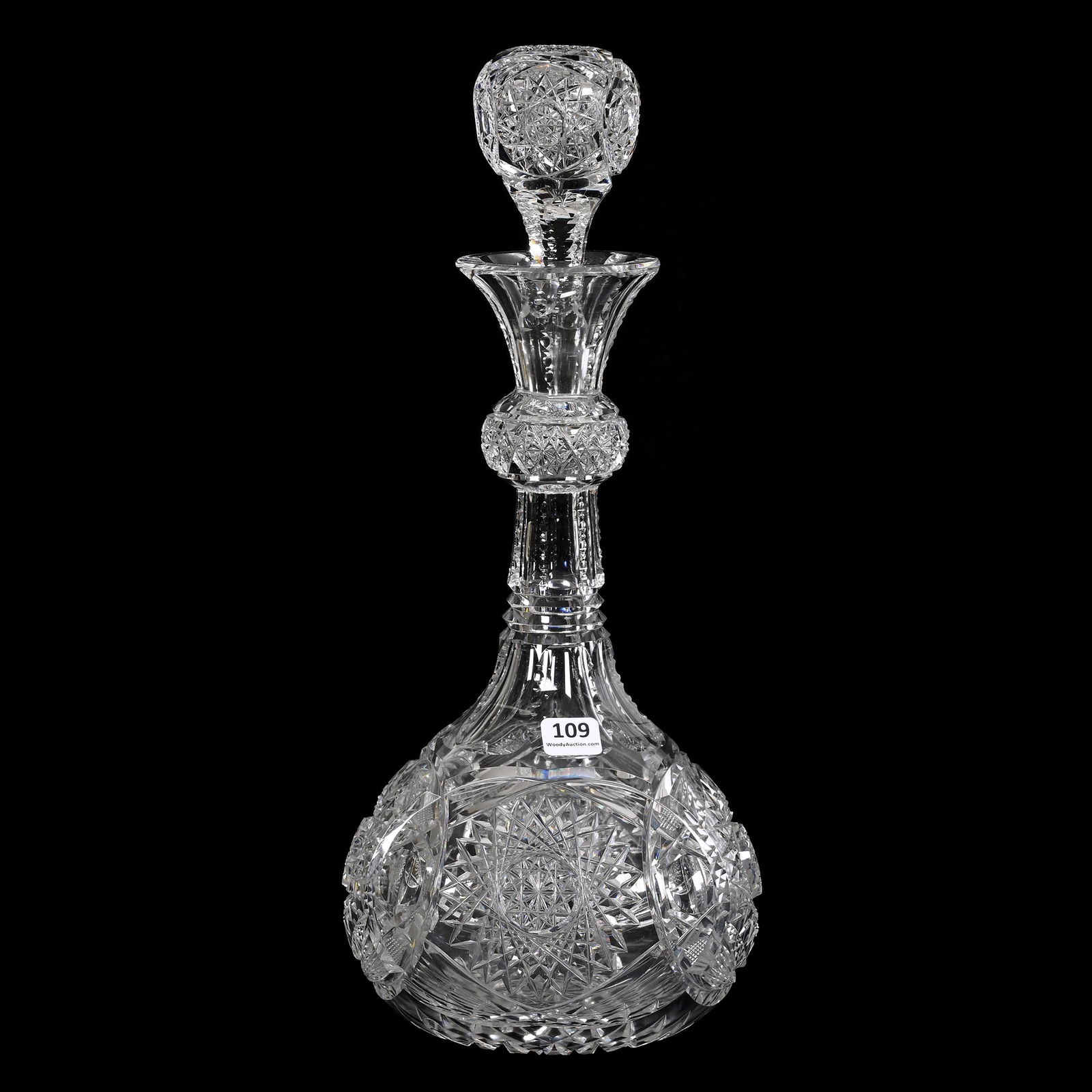 Goose Neck Decanter, ABCG, Savoy Pattern By Bergen (1 of 3)