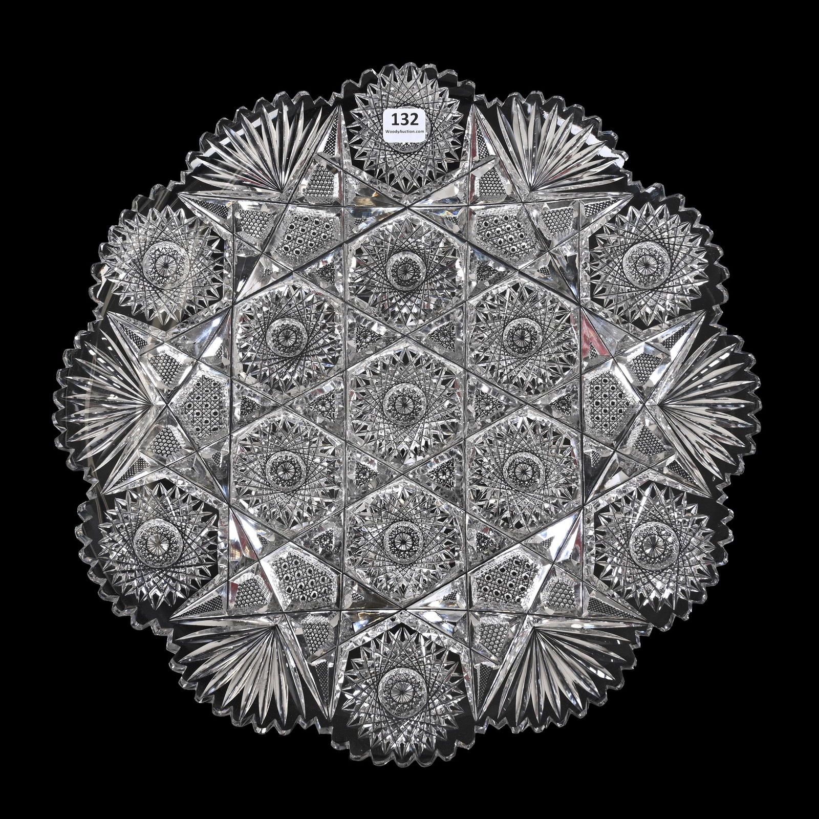 Round Tray, American Brilliant Cut Glass (1 of 2)