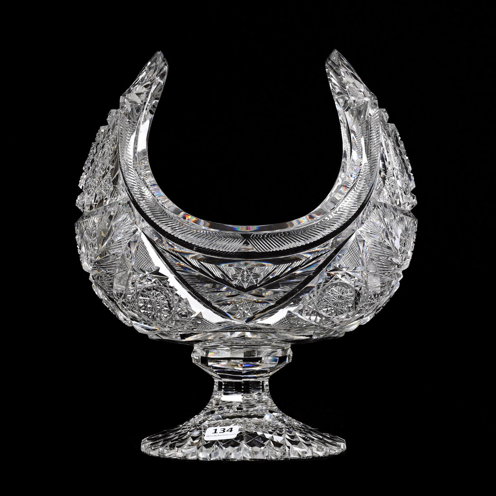 Pedestal Crescent Vase ABCG, Diana Pattern By Libbey (1 of 5)