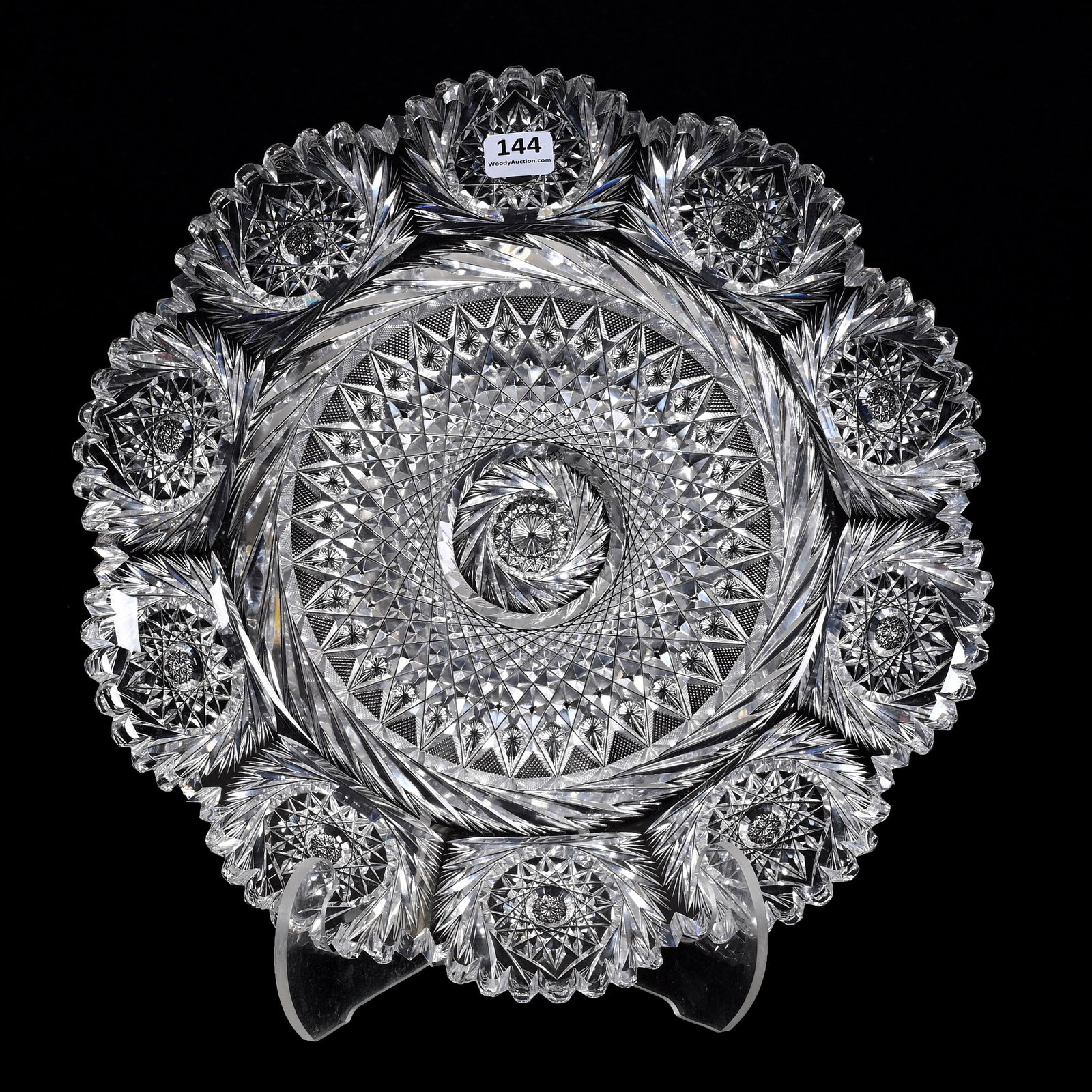 Round Tray, American Brilliant Cut Glass (1 of 2)
