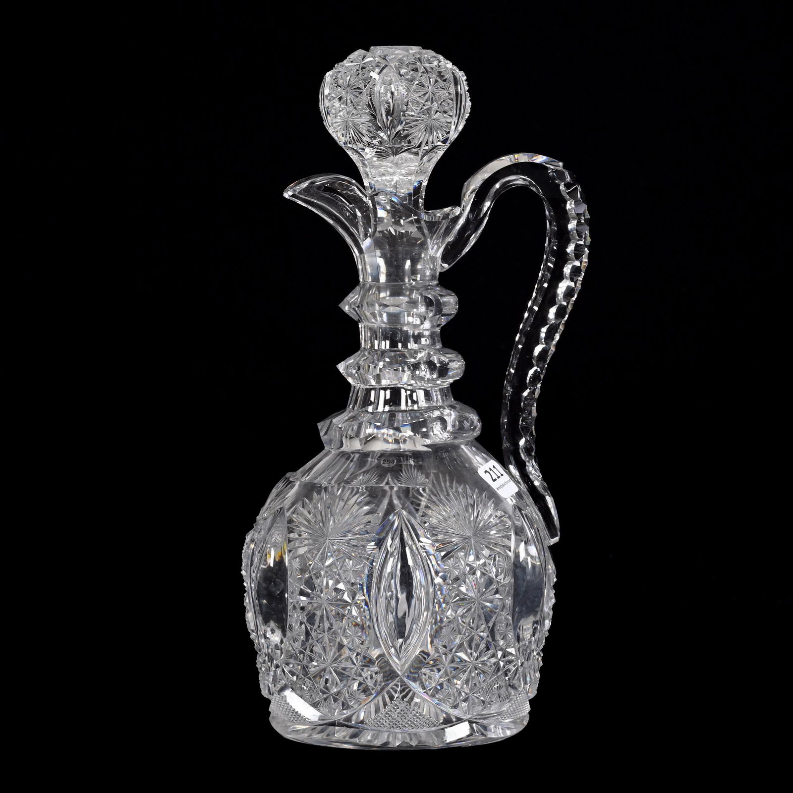 Handled Decanter, ABCG, Grecian Pattern By Hawkes (1 of 3)