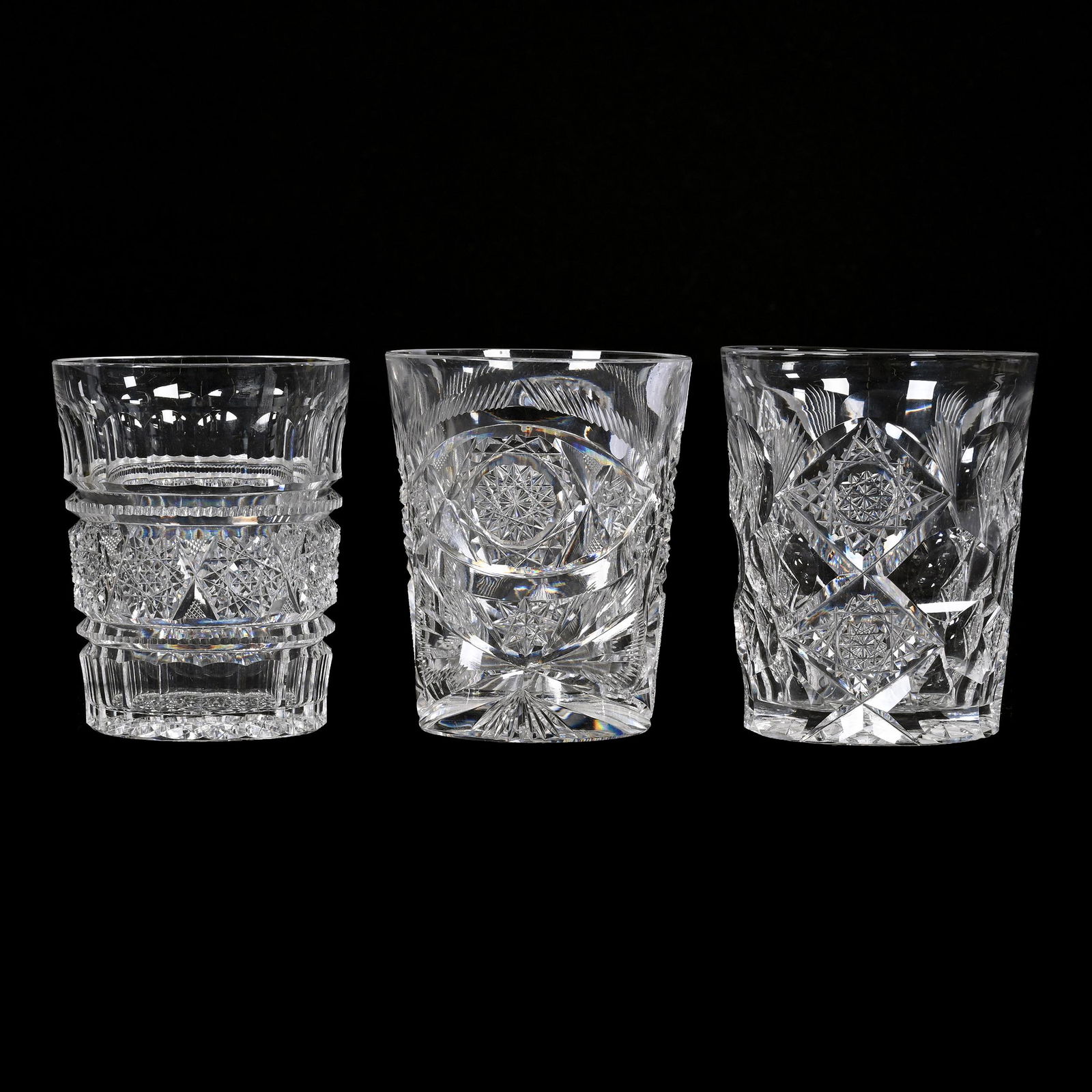 (3) Tumblers, American Brilliant Cut Glass (1 of 3)