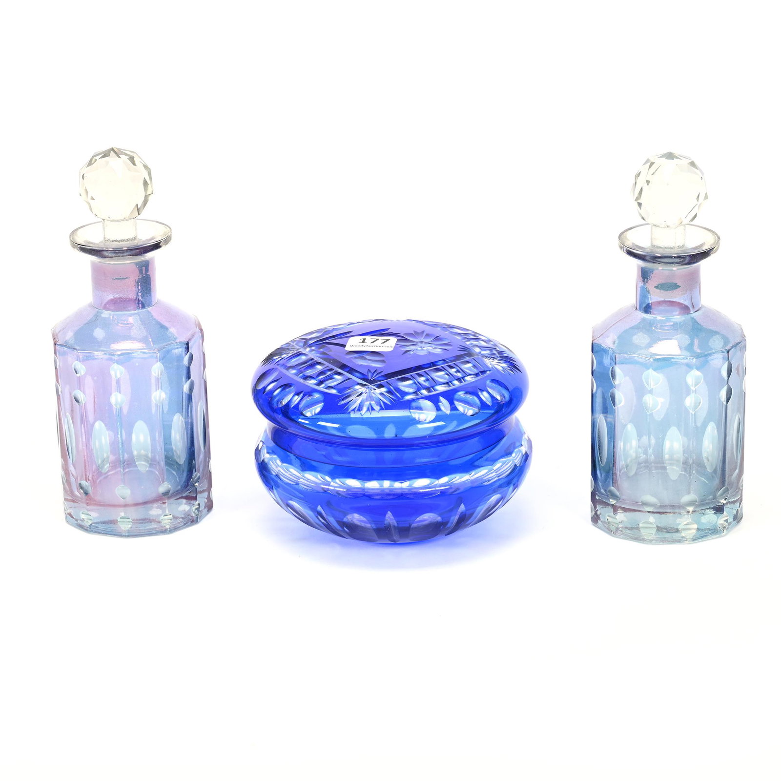 (3) Contemporary Cut Glass Items (1 of 4)