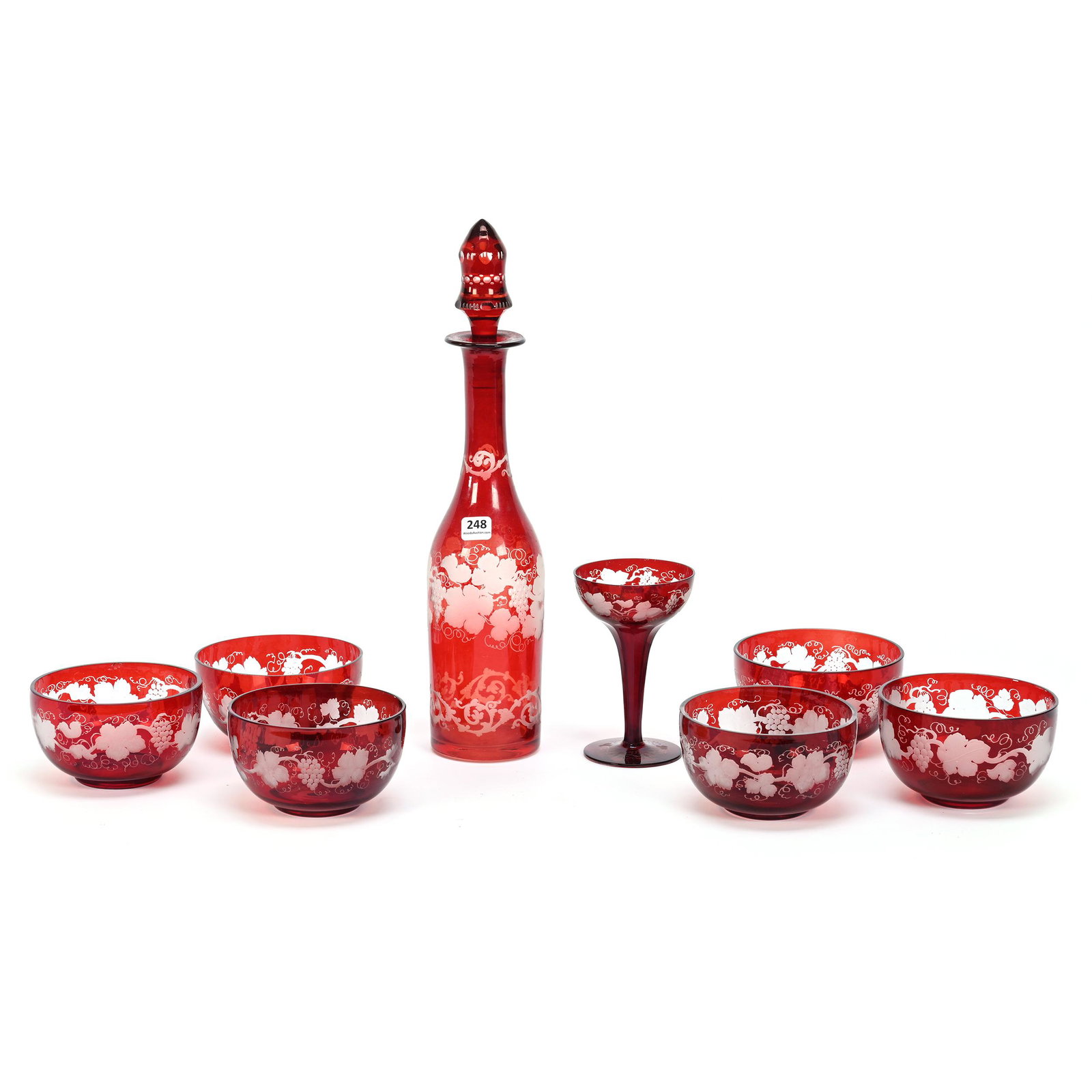 (8) Ruby Flash Items, Vintage Engraving (1 of 3)