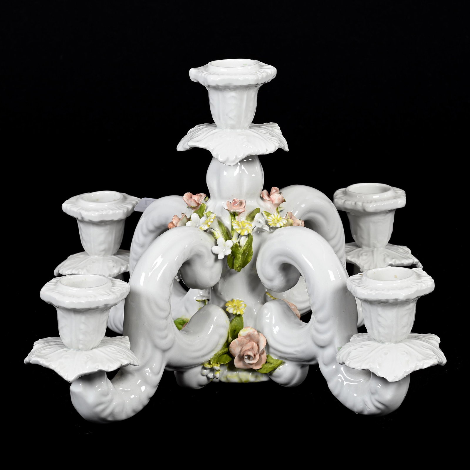 Centerpiece, Five Candle, Italian Ceramic (1 of 4)