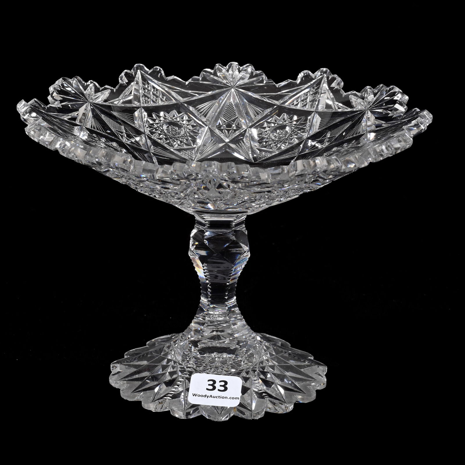 Tazza Compote, ABCG, Signed Libbey Colonna Pattern (1 of 5)