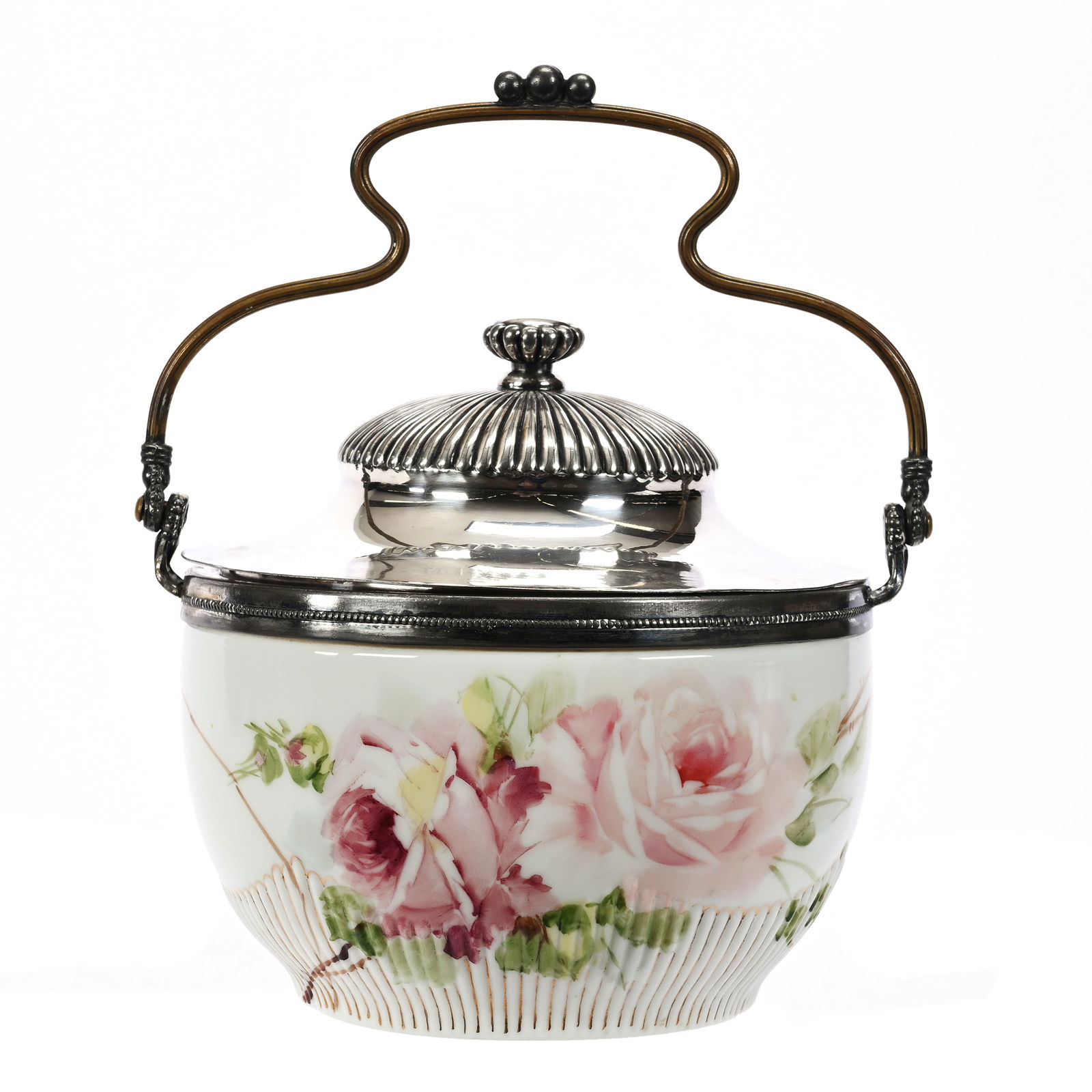 Biscuit Jar, Unmarked Pairpoint Art Glass (1 of 3)